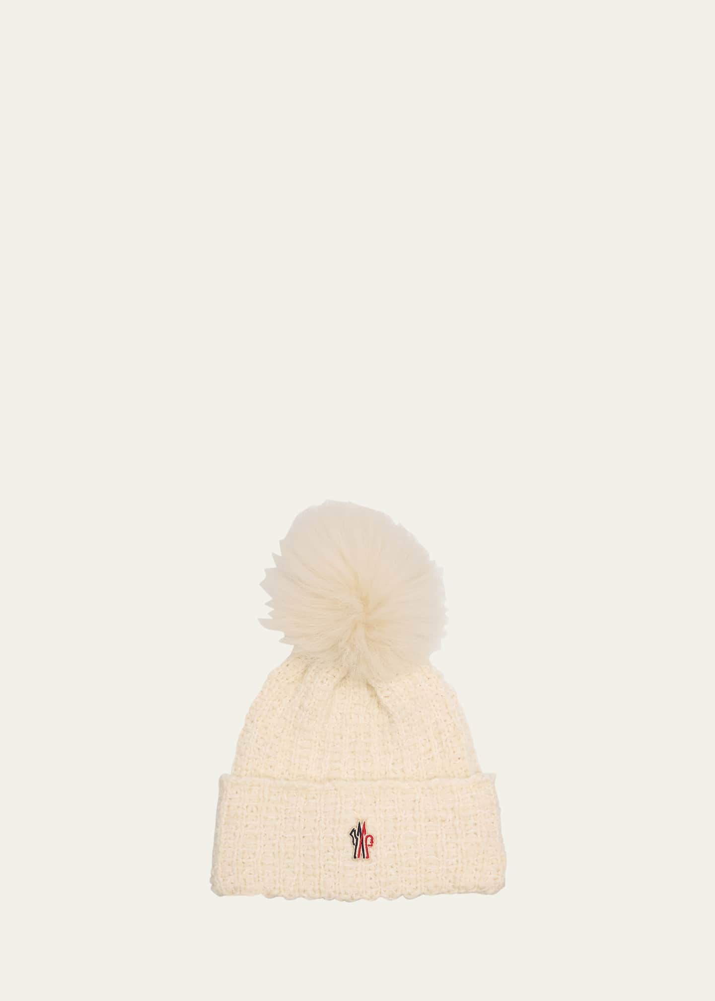 Moncler Grenoble Wool-Blend Beanie with a Shearling Pom