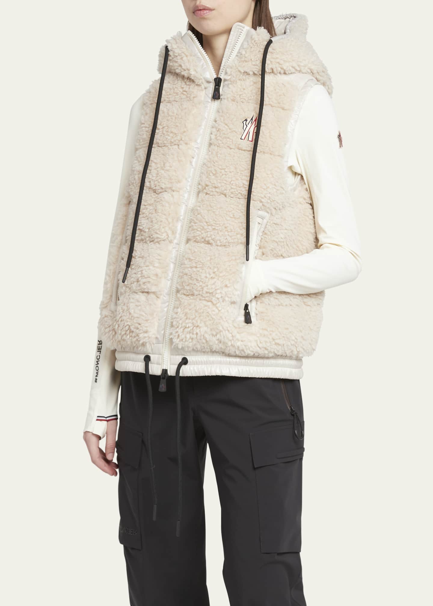Moncler Grenoble Teddy Fleece Puffer Vest Image 4 of 5