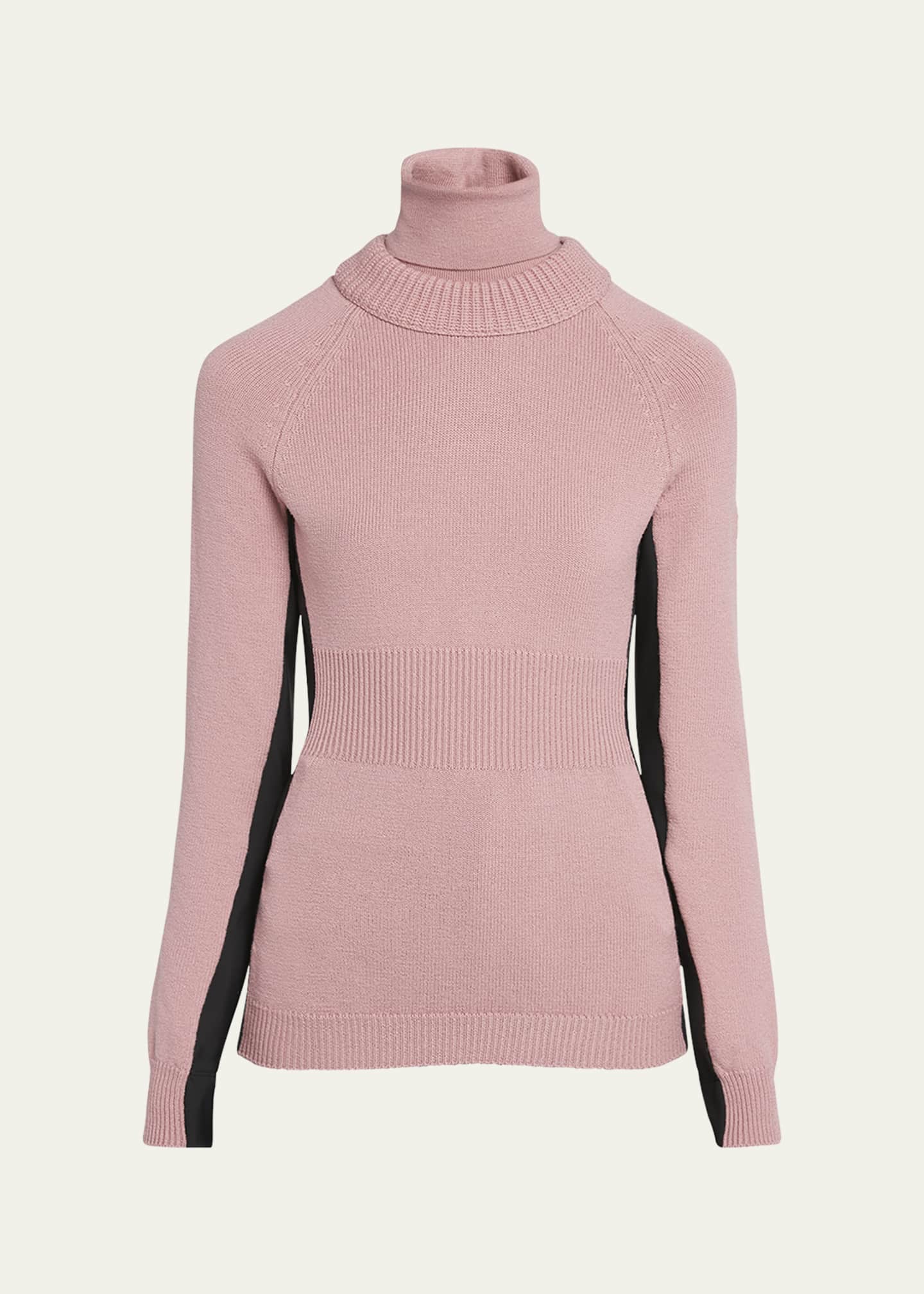 Moncler Grenoble Wool and Fleece Turtleneck Sweater Image 1 of 5