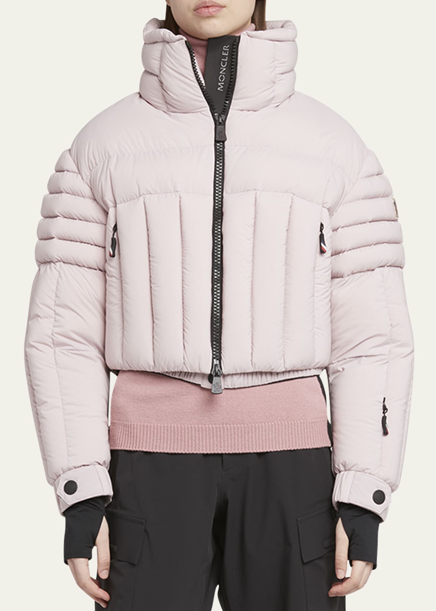 Moncler Grenoble Flims Cropped Puffer Bomber Jacket Image 4 of 5