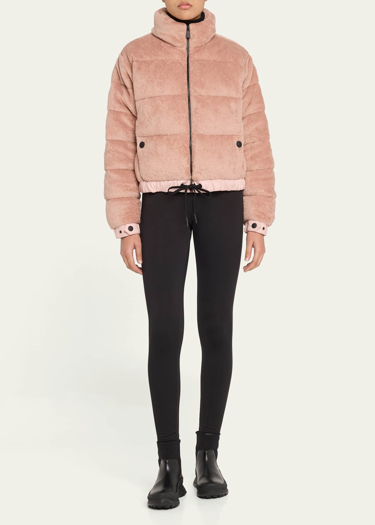 Moncler Grenoble Ayse Polartec Velvet Fleece Bomber Jacket