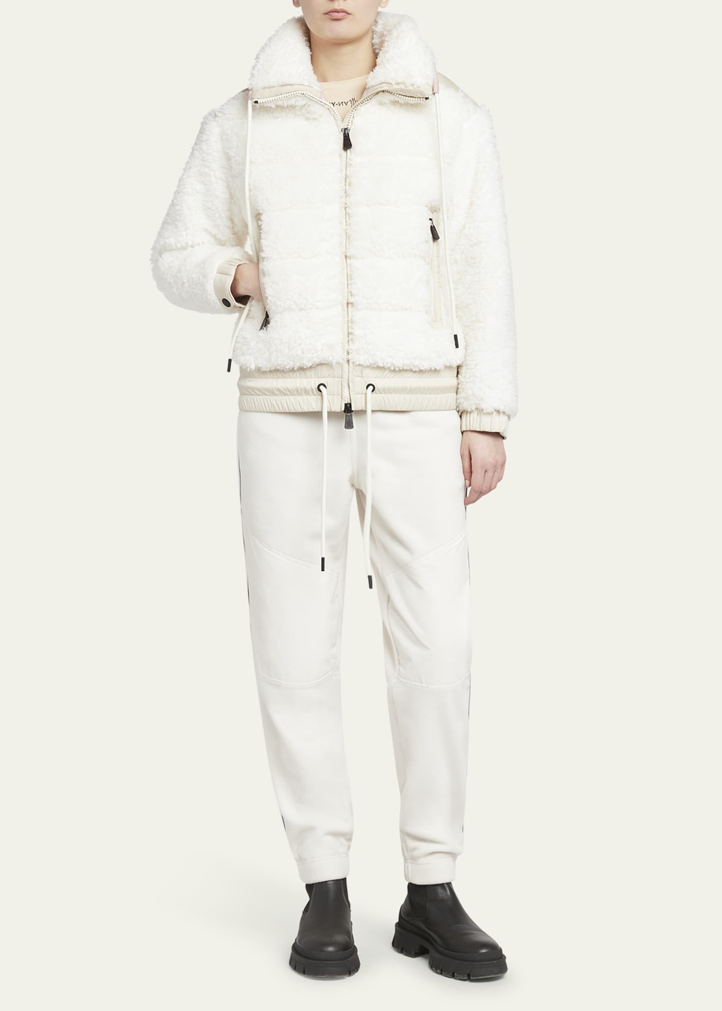 Moncler Grenoble Teddy Fleece Puffer Jacket Image 2 of 5