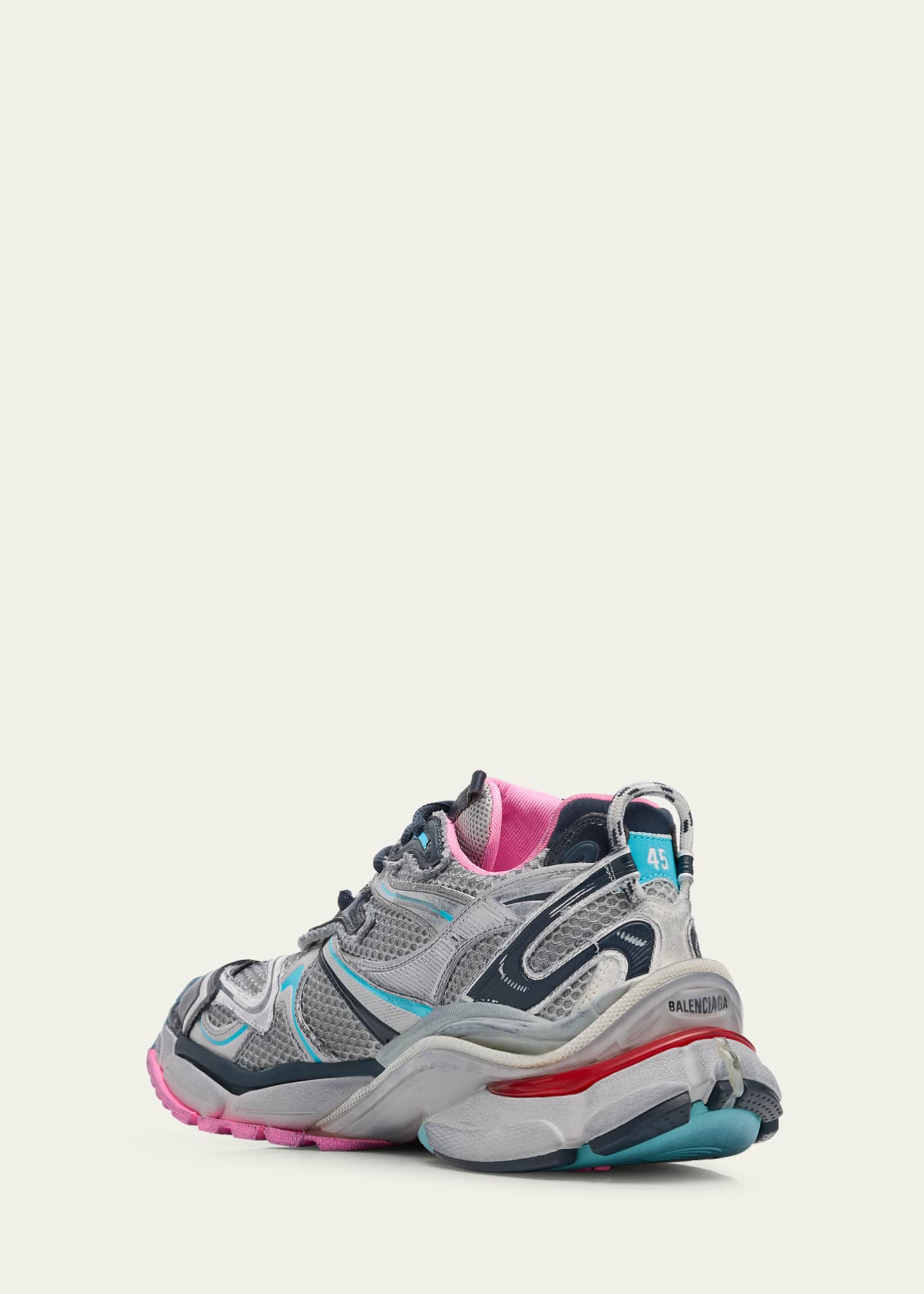 Balenciaga Men's Mesh Runner 2 Sneakers Image 4 of 6