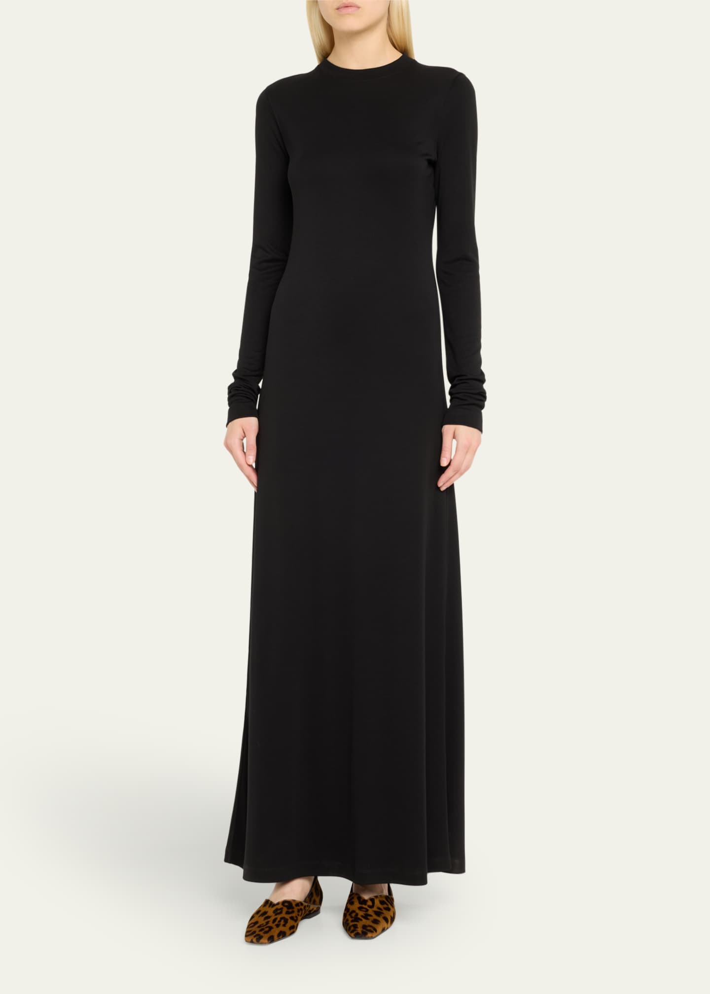 Long sleeve jersey maxi dress cheap