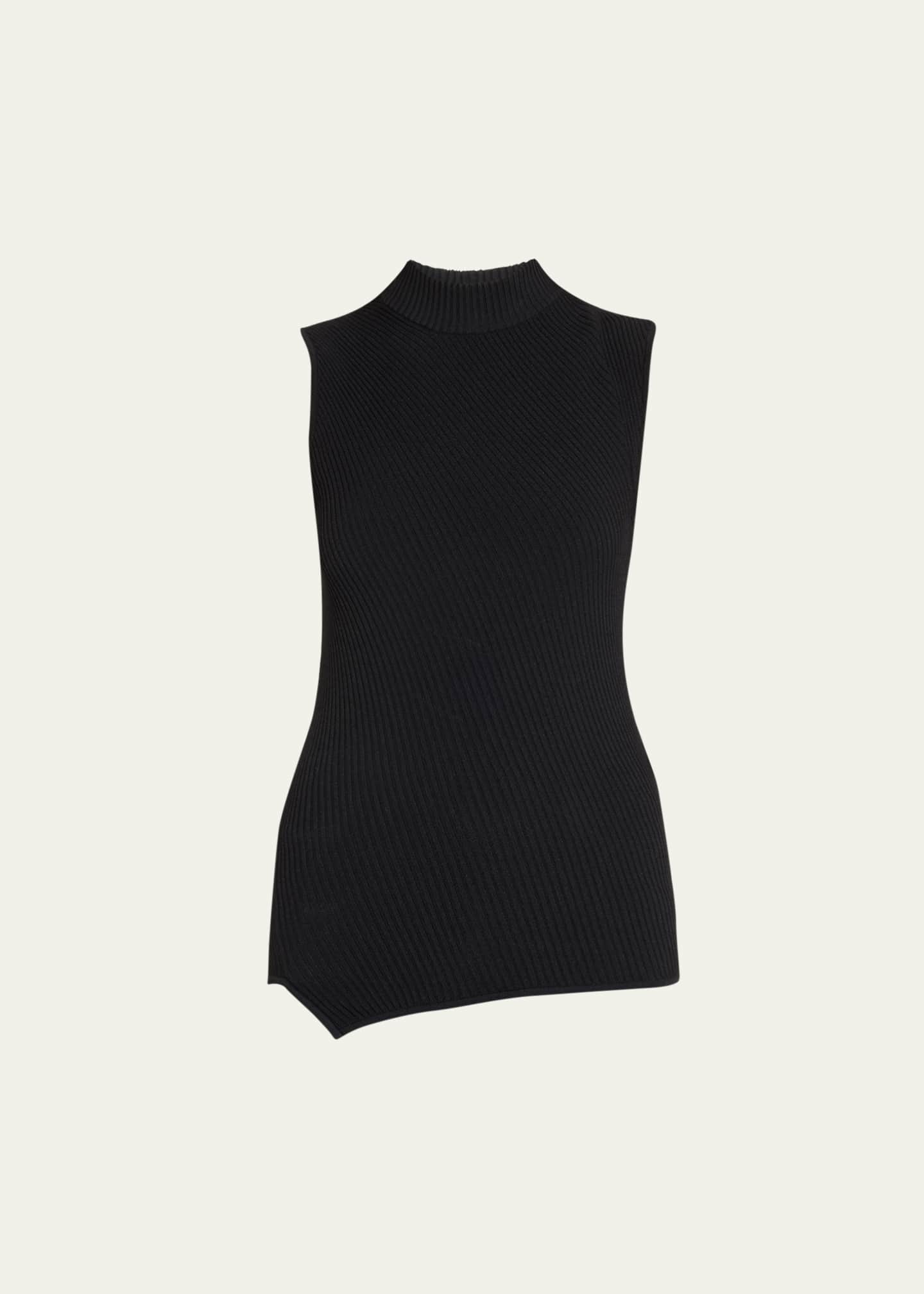 Toteme Asymmetric Ribbed Knit Top Image 1 of 5