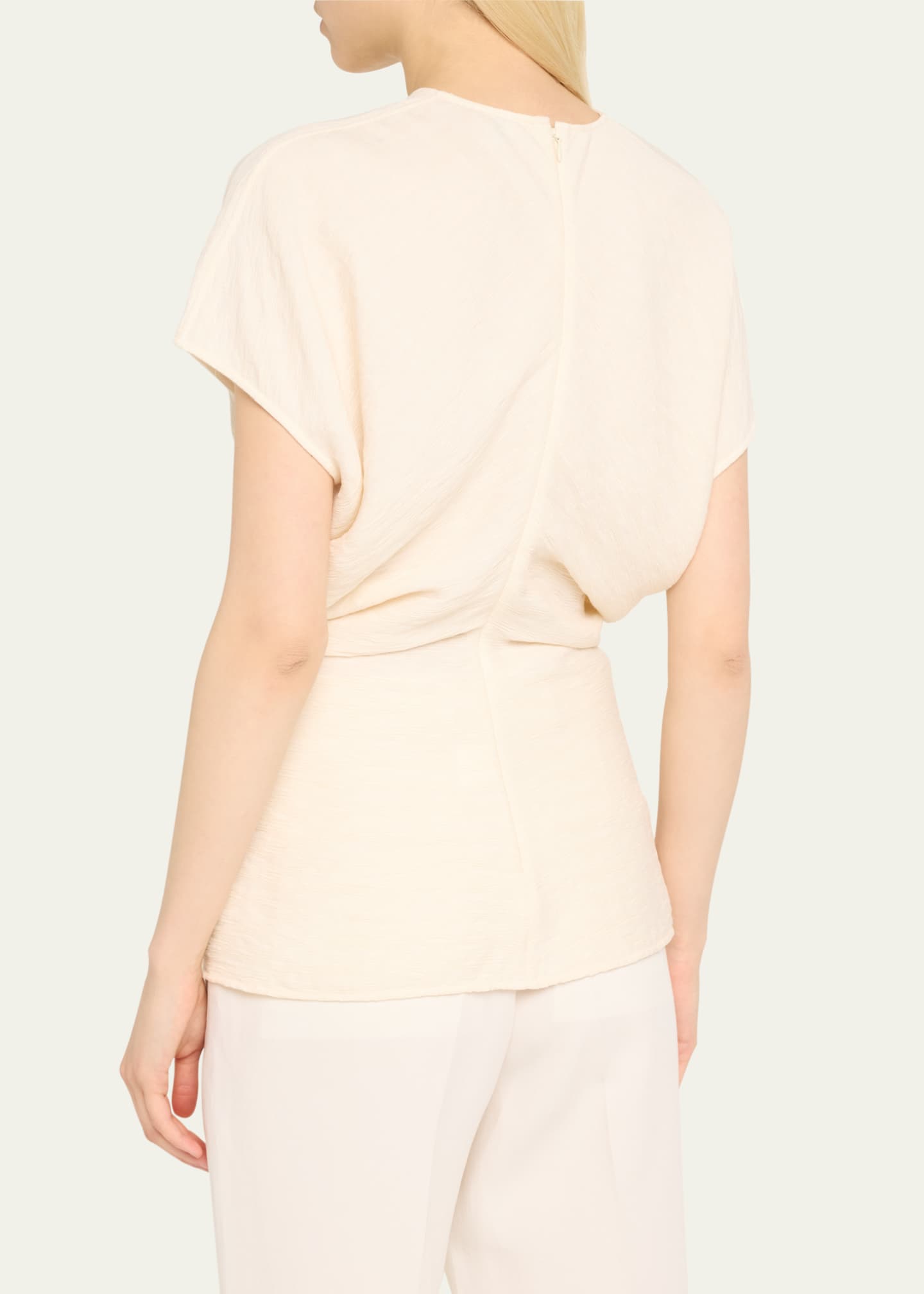 Toteme Slouch Waist Short-Sleeve Top Image 3 of 5