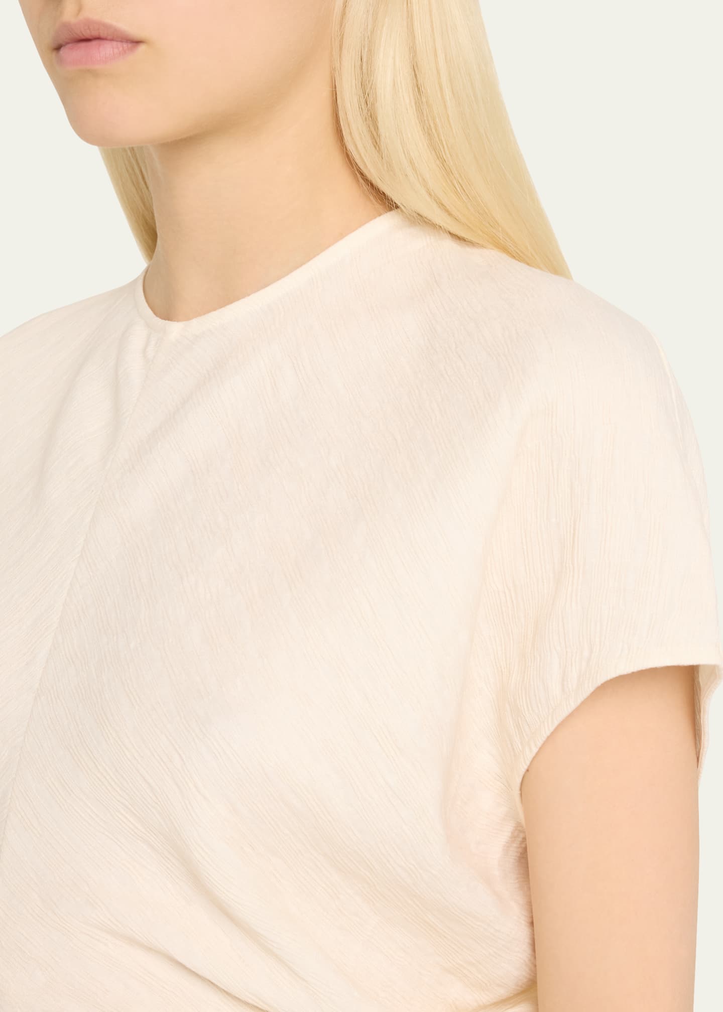 Toteme Slouch Waist Short-Sleeve Top Image 5 of 5