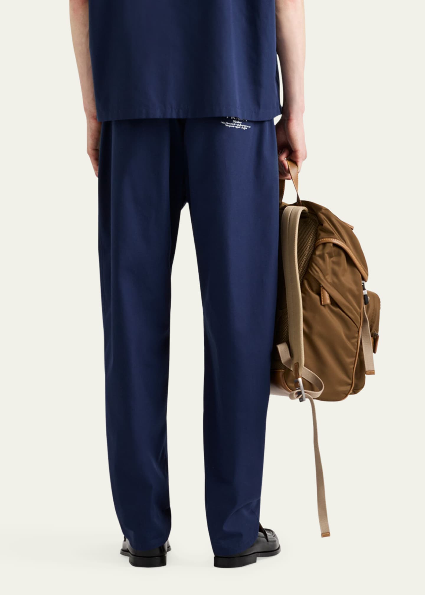 Prada Men's Poplin Archive Logo Pants Image 3 of 4