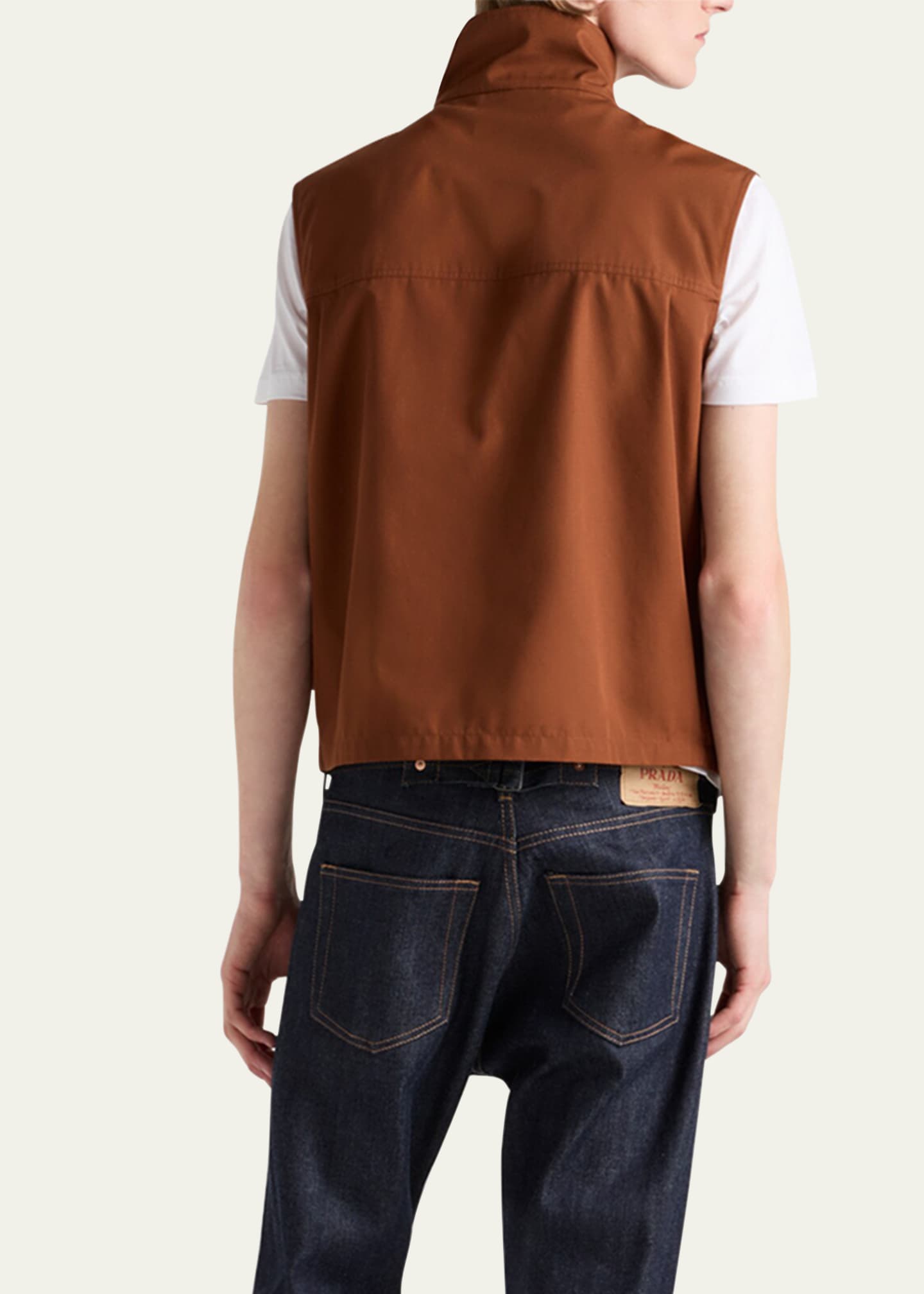 Prada Men's Archive Cotton-Blend Vest Image 3 of 4