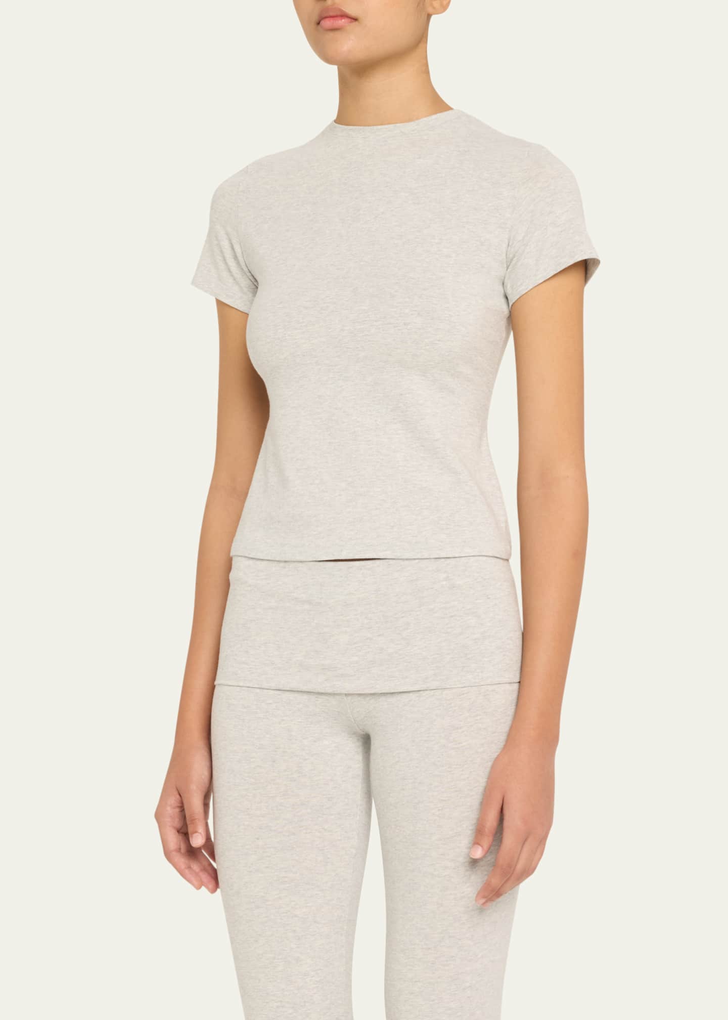 SKIMS Cotton Jersey Crewneck T-Shirt Image 4 of 5