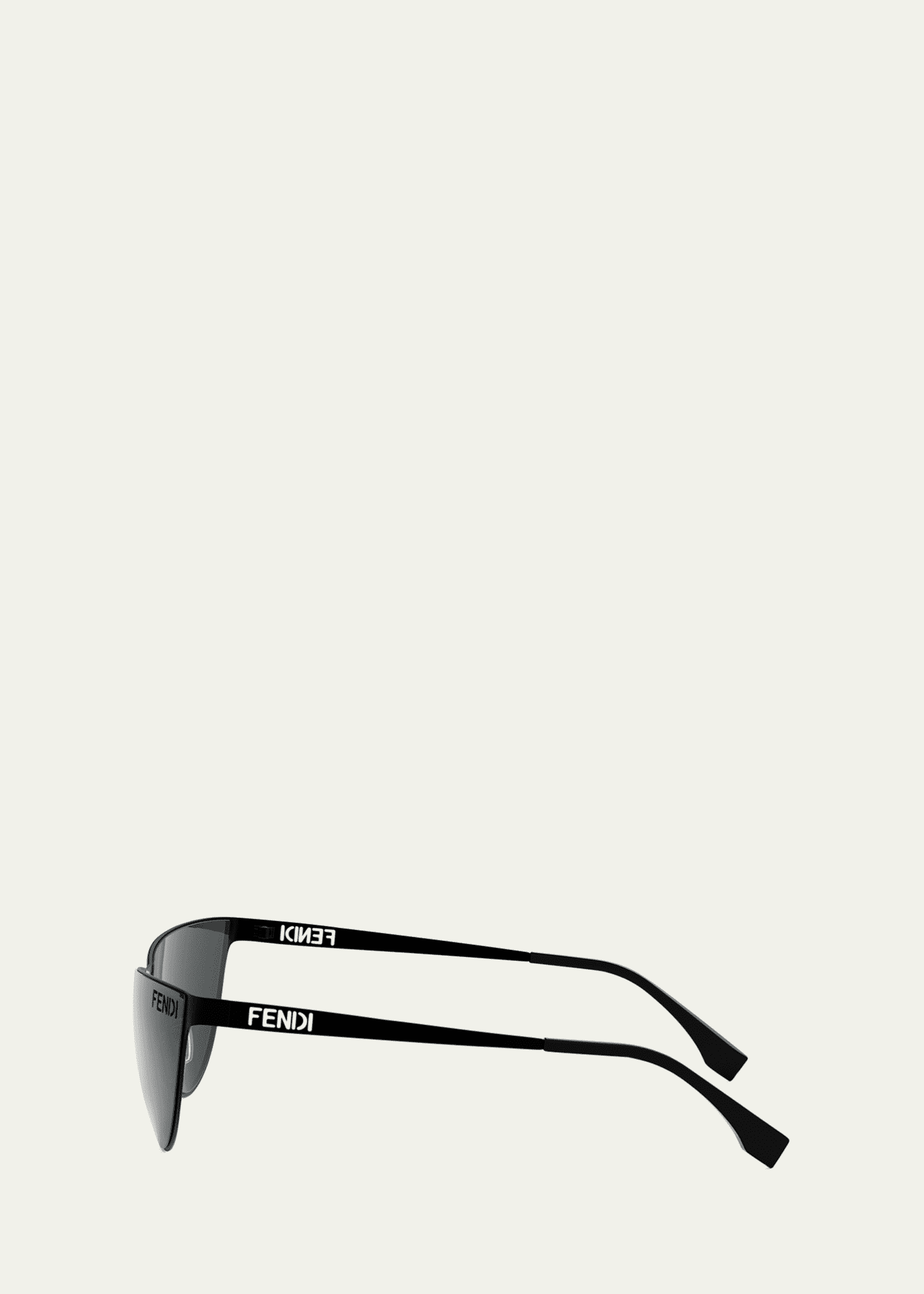 Fendi Men's Logo Cutout Metal Cat-Eye Sunglasses Image 3 of 3