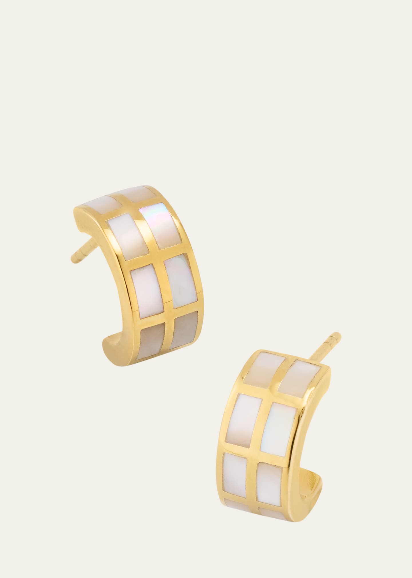 Jan Leslie Dash Rectangle Gemstone Huggie Earrings Image 3 of 5