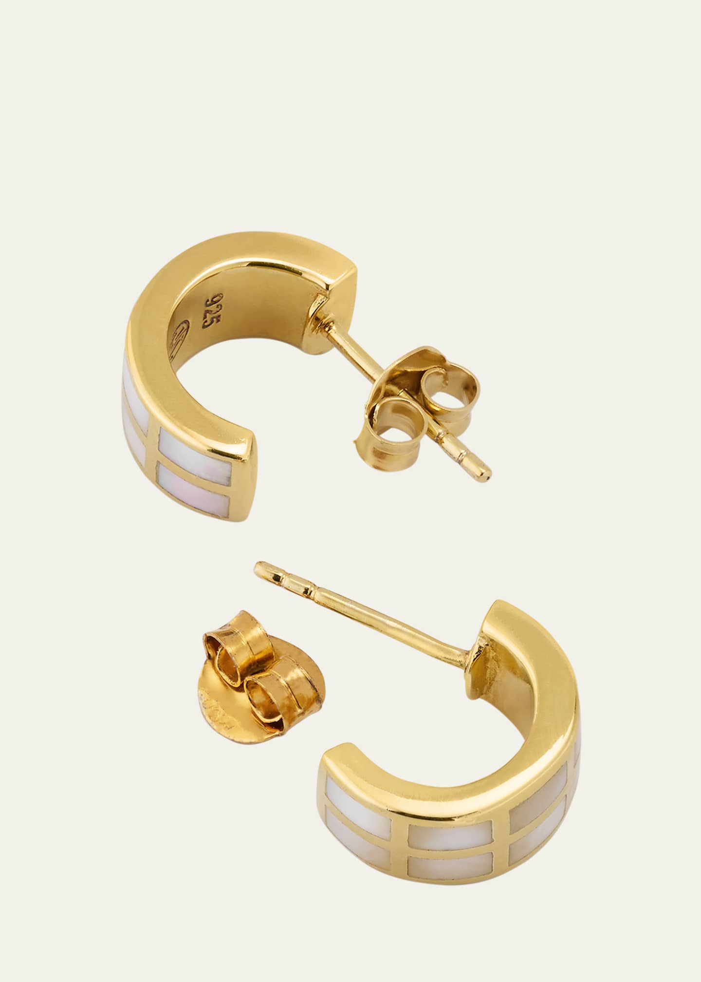 Jan Leslie Dash Rectangle Gemstone Huggie Earrings Image 4 of 5