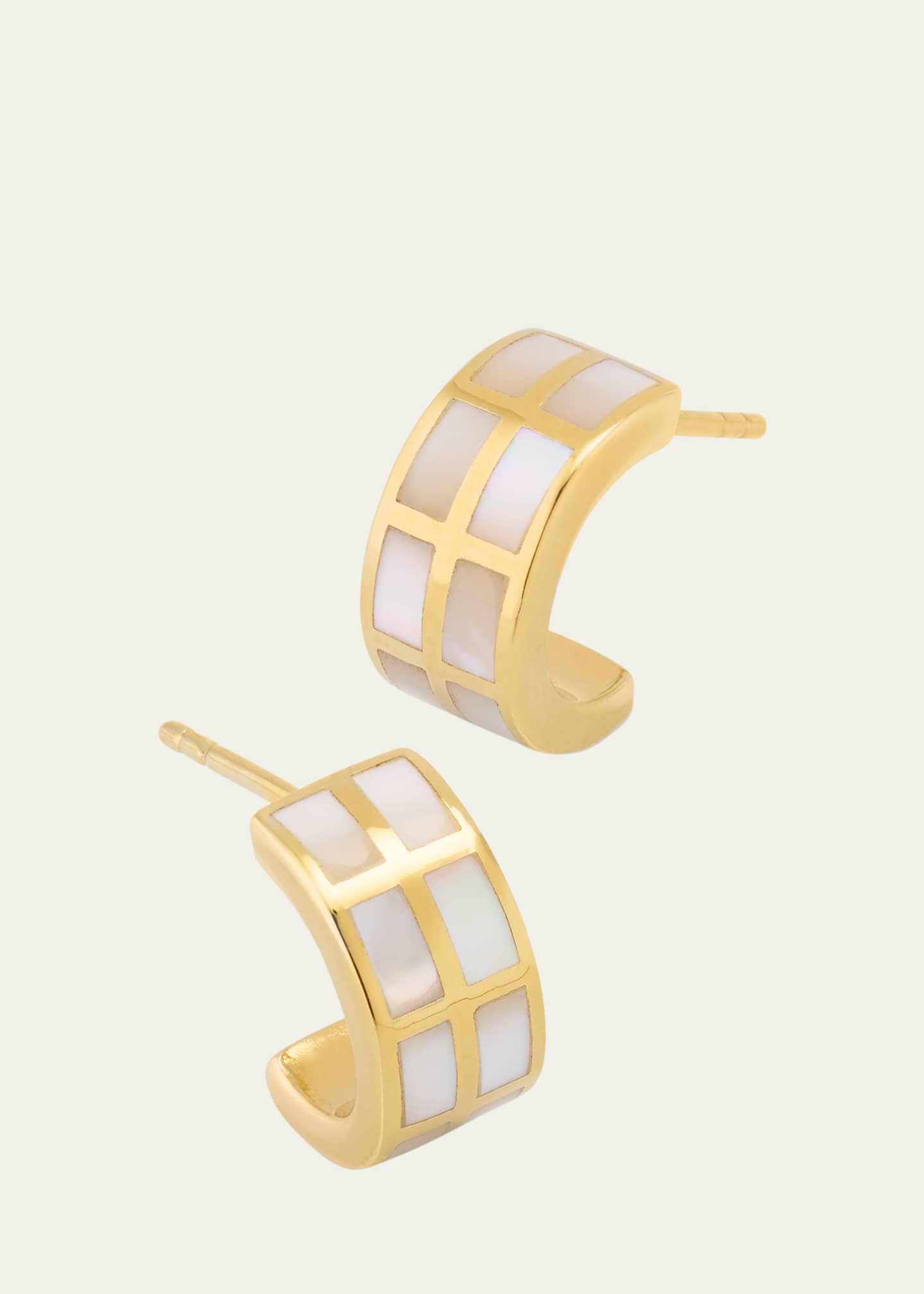 Jan Leslie Dash Rectangle Gemstone Huggie Earrings Image 1 of 5