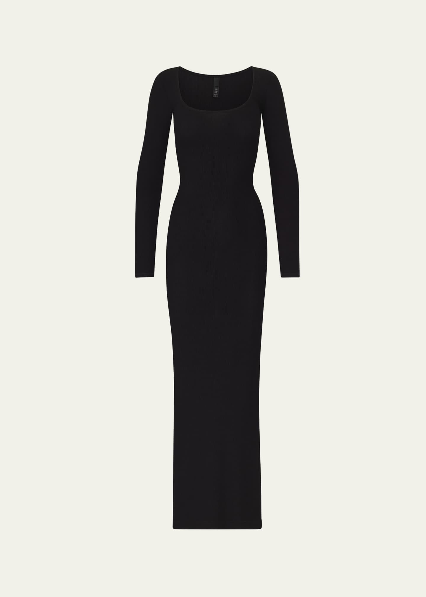 SKIMS スキムズ Long-Sleeve Slit Maxi Dress SKIMS Soft Lounge Long-Sleeve Maxi Dress - Bergdorf Goodman