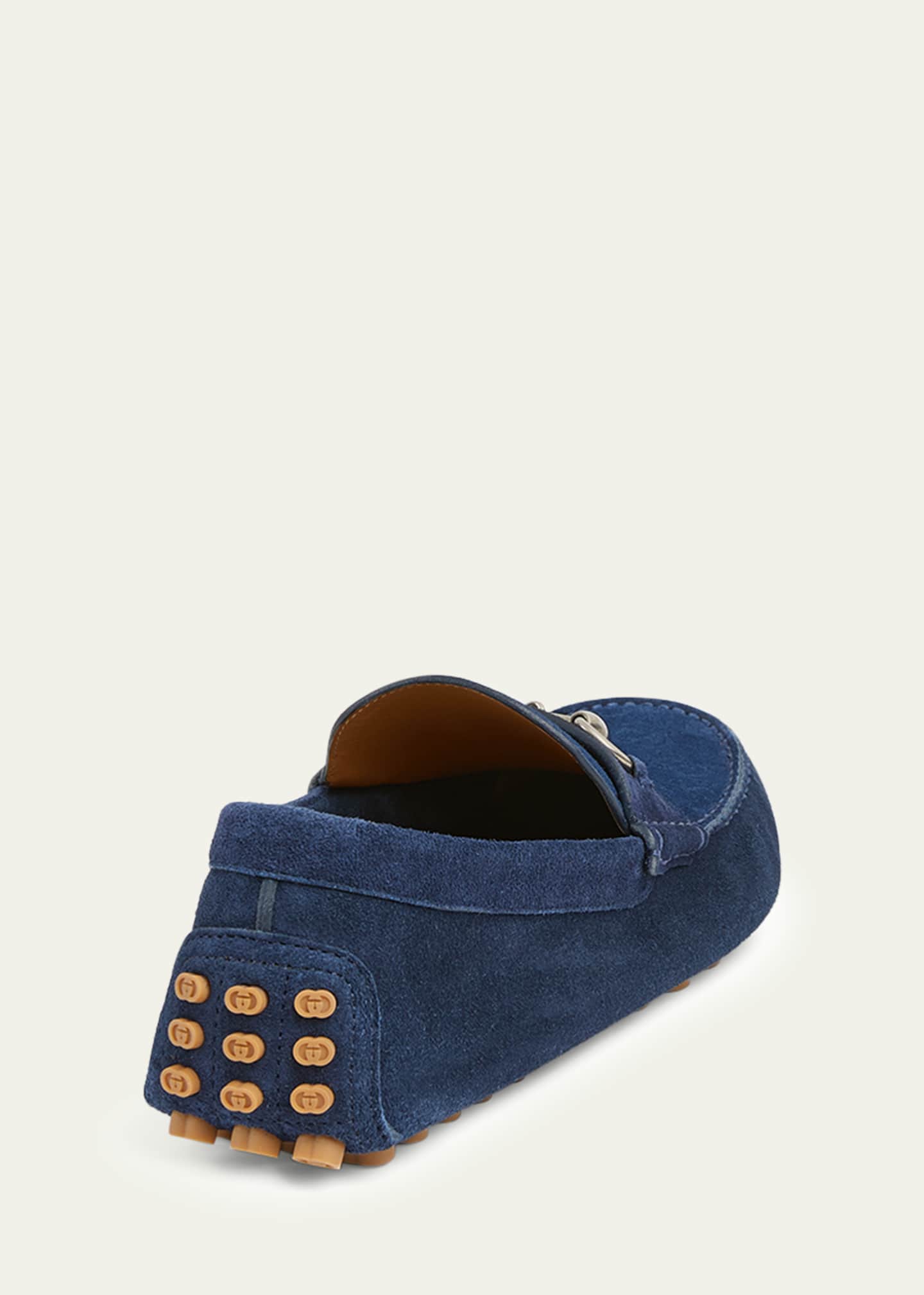 Gucci Men's Byorn Guccisima Suede Bit Loafers Image 2 of 3