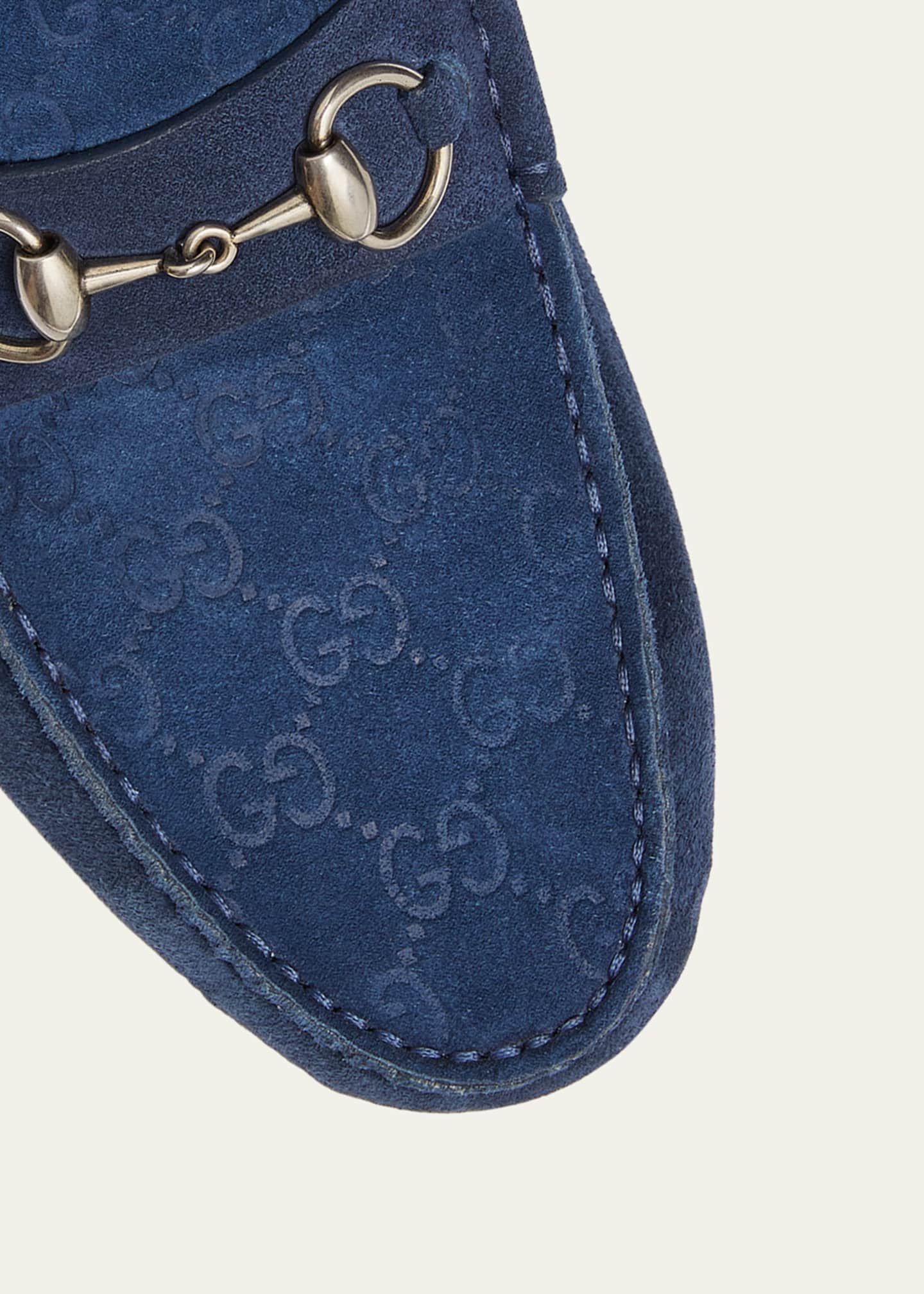 Gucci Men's Byorn Guccisima Suede Bit Loafers Image 3 of 3