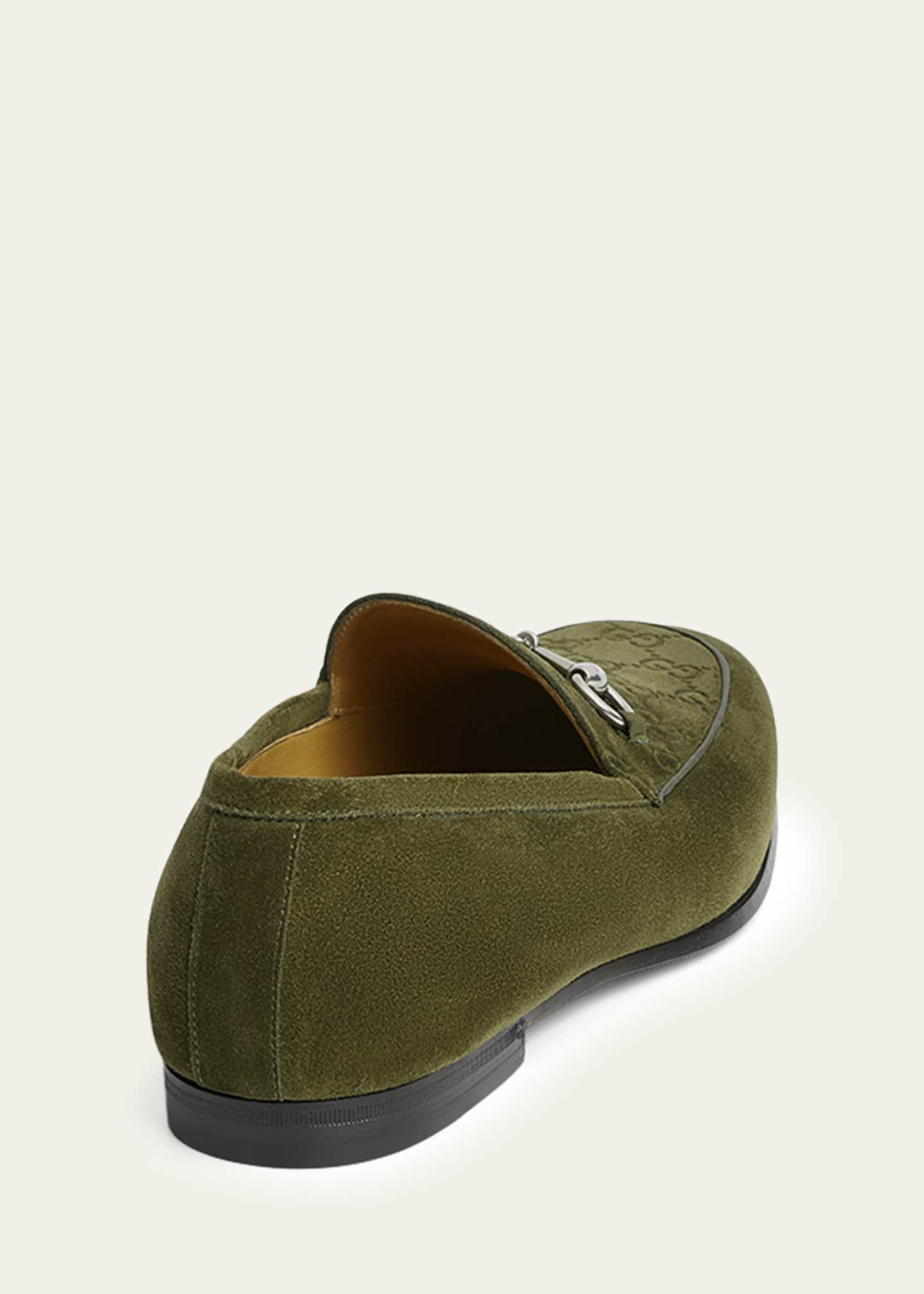 Gucci Men's Jordy Guccissima Suede Loafers Image 2 of 3