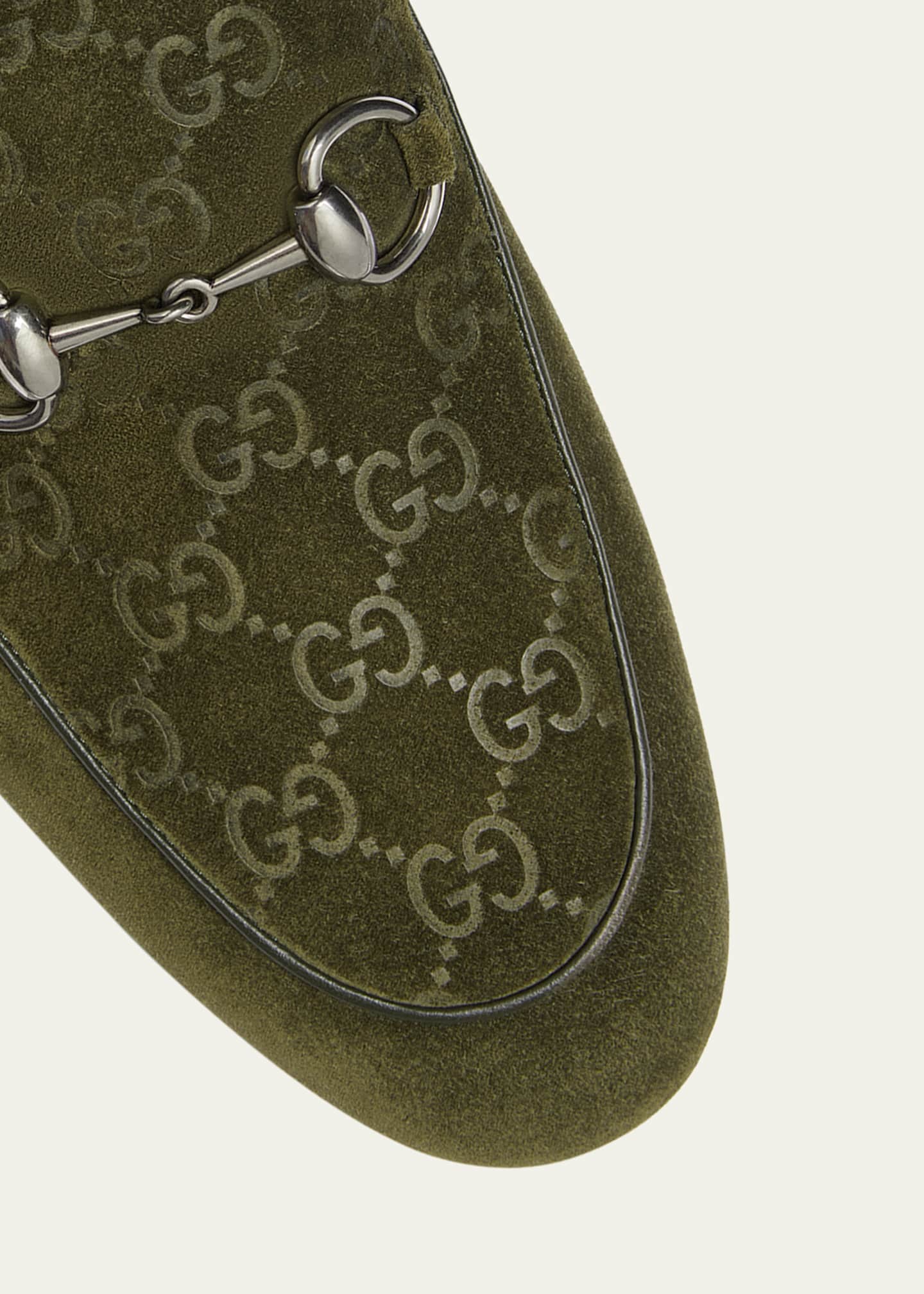 Gucci Men's Jordy Guccissima Suede Loafers Image 3 of 3