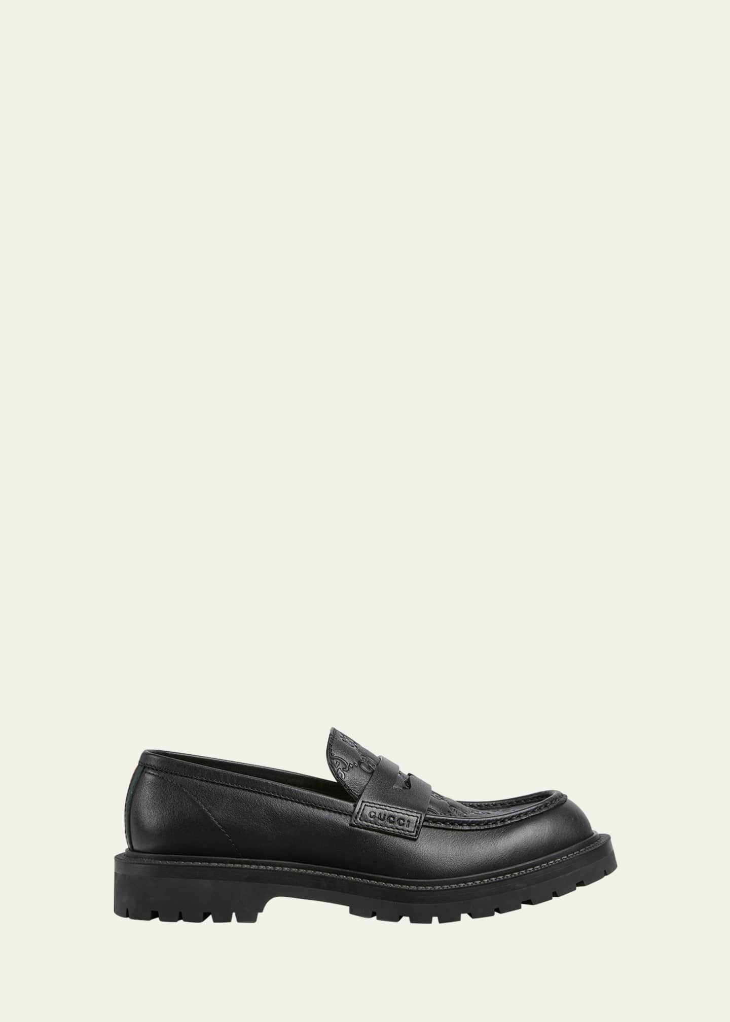 Gucci Men's Miart Guccissima Lug Sole Loafers Image 1 of 3