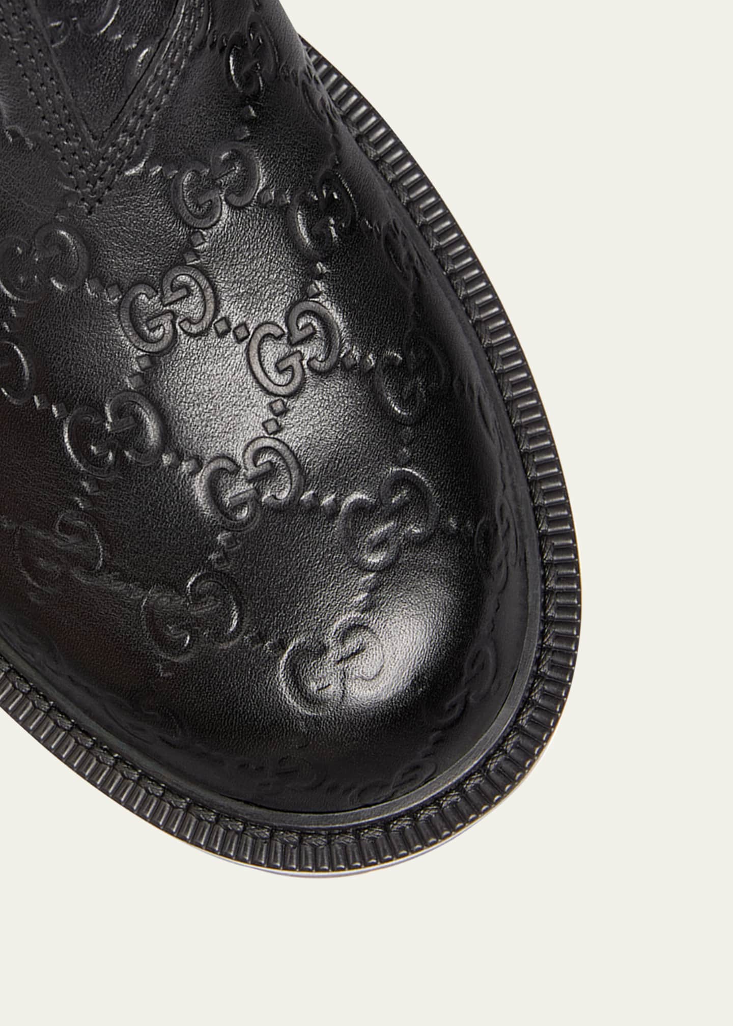 Gucci Men's Miart GG Leather Lug Sole Chelsea Boots Image 3 of 3