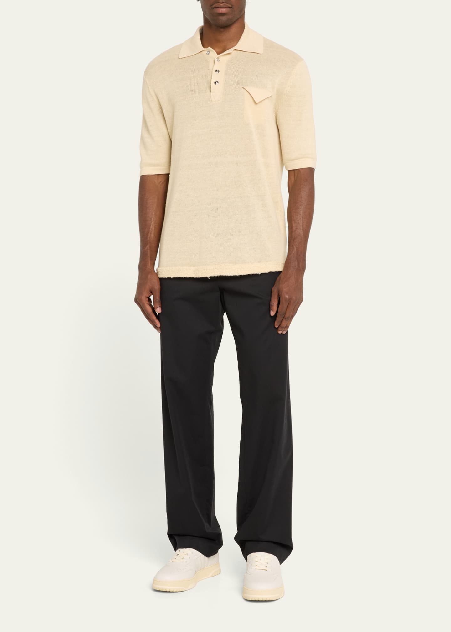 Gucci Men's Re-Web Bball Calf Sneakers Image 3 of 5