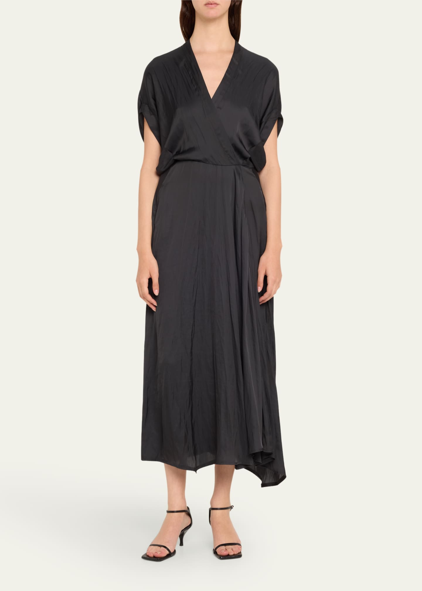 Zero + Maria Cornejo Long Aki Wave Wrap Dress Image 2 of 5