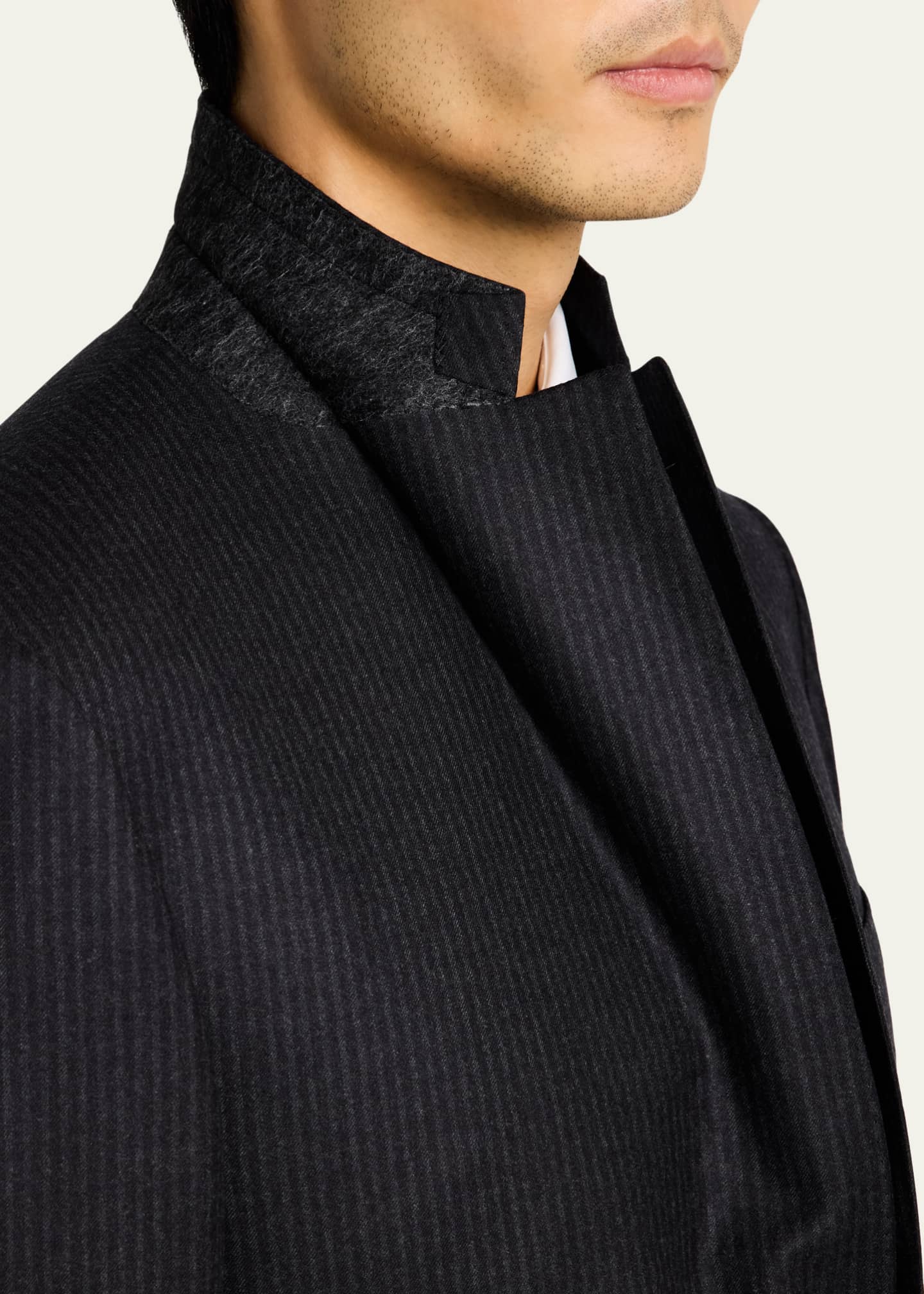 Brioni Men's Brun Pinstripe Escorial Wool Suit Image 8 of 8