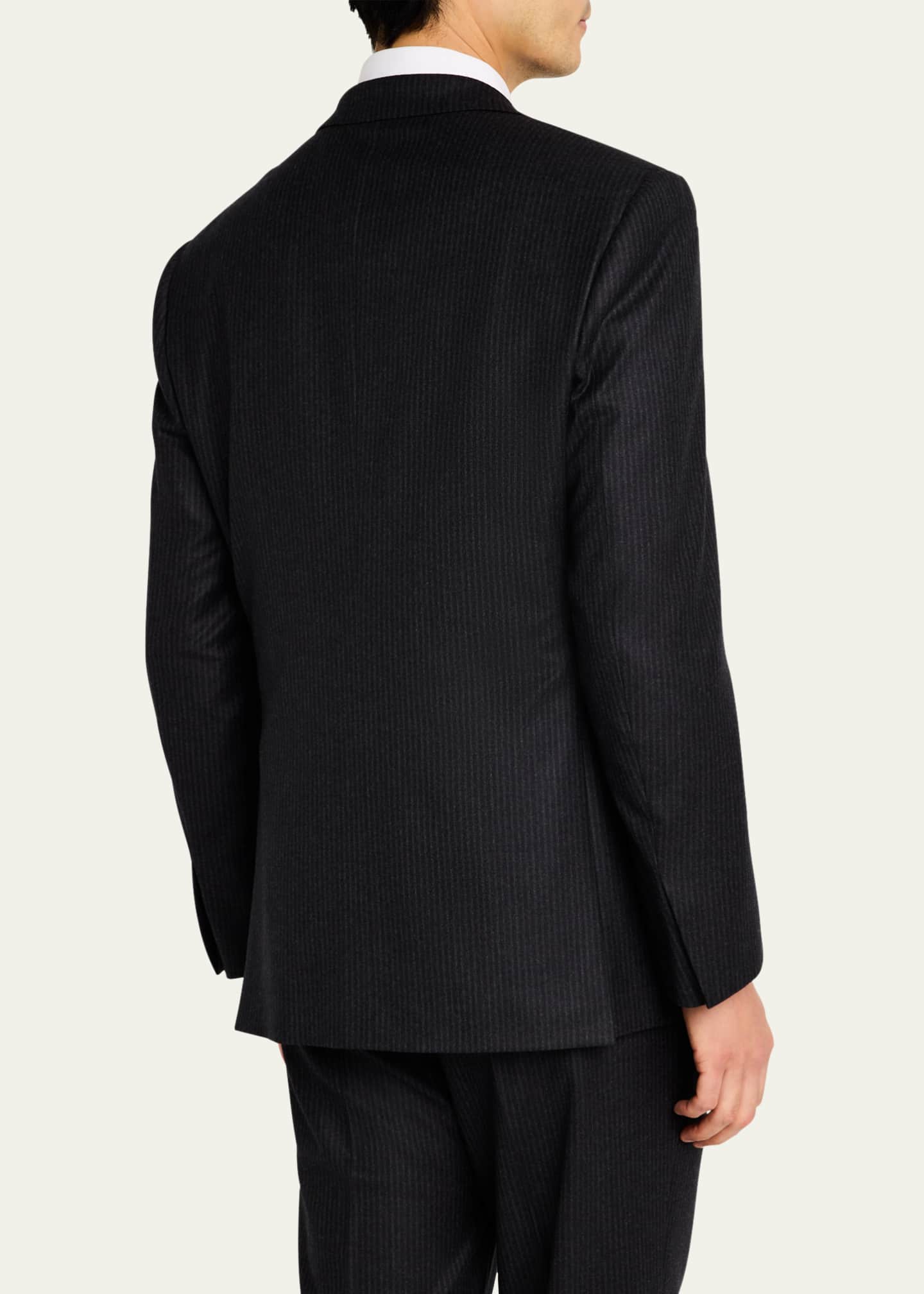 Brioni Men's Brun Pinstripe Escorial Wool Suit Image 5 of 8