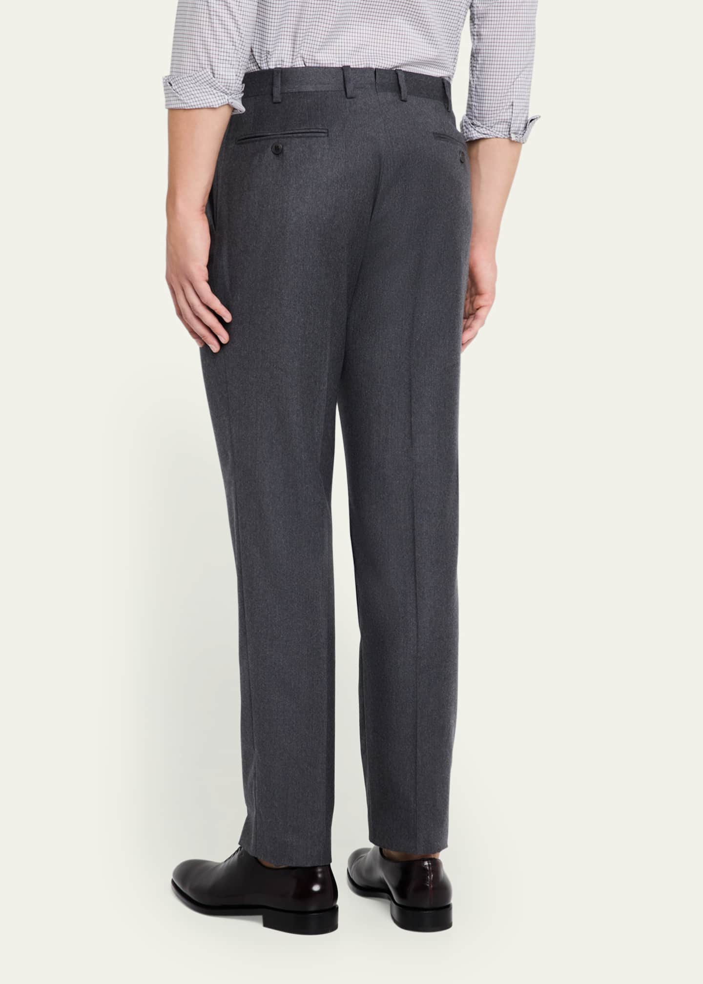 Brioni Men's Tigullio Flannel Trousers Image 3 of 5