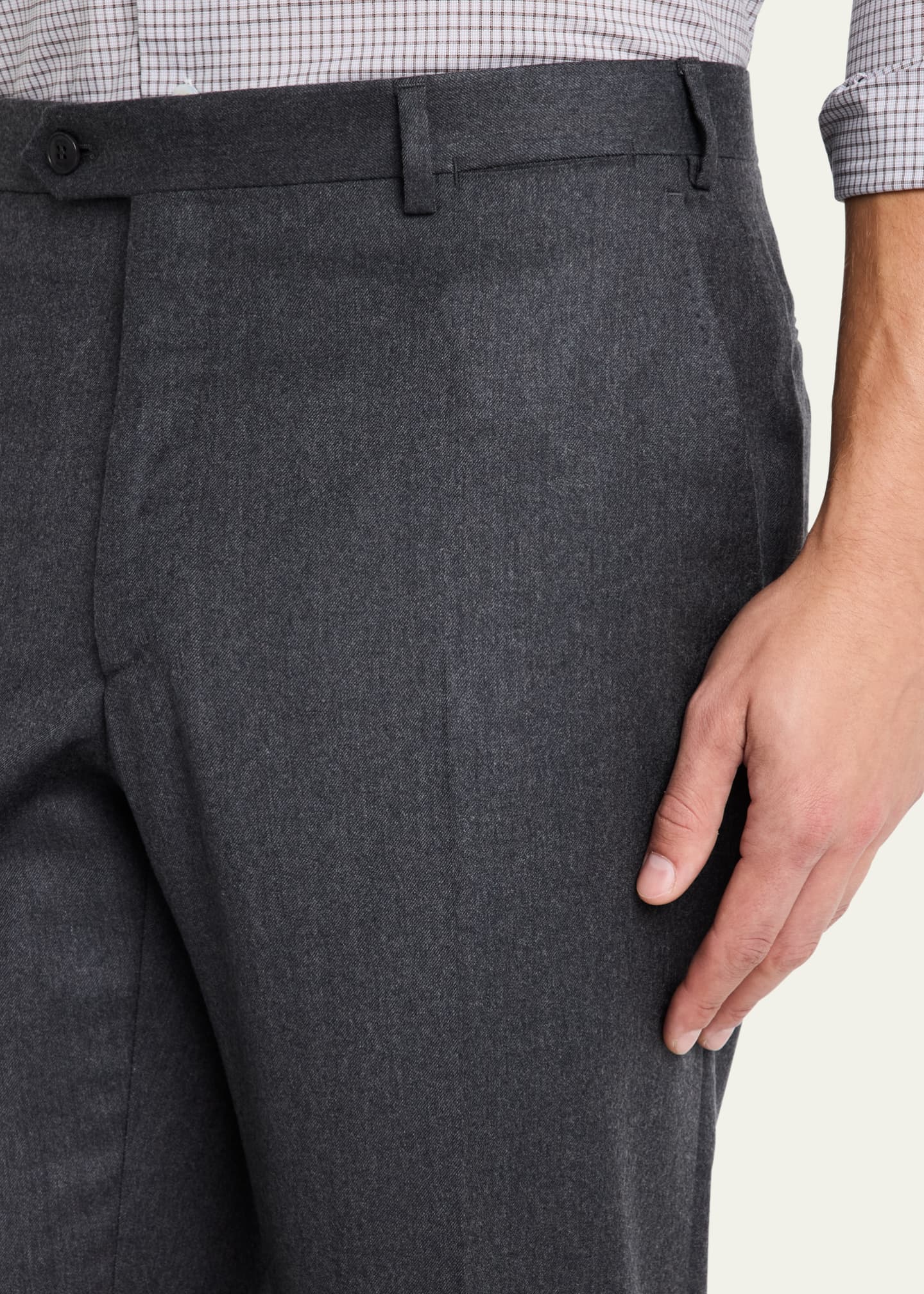 Brioni Men's Tigullio Flannel Trousers Image 5 of 5