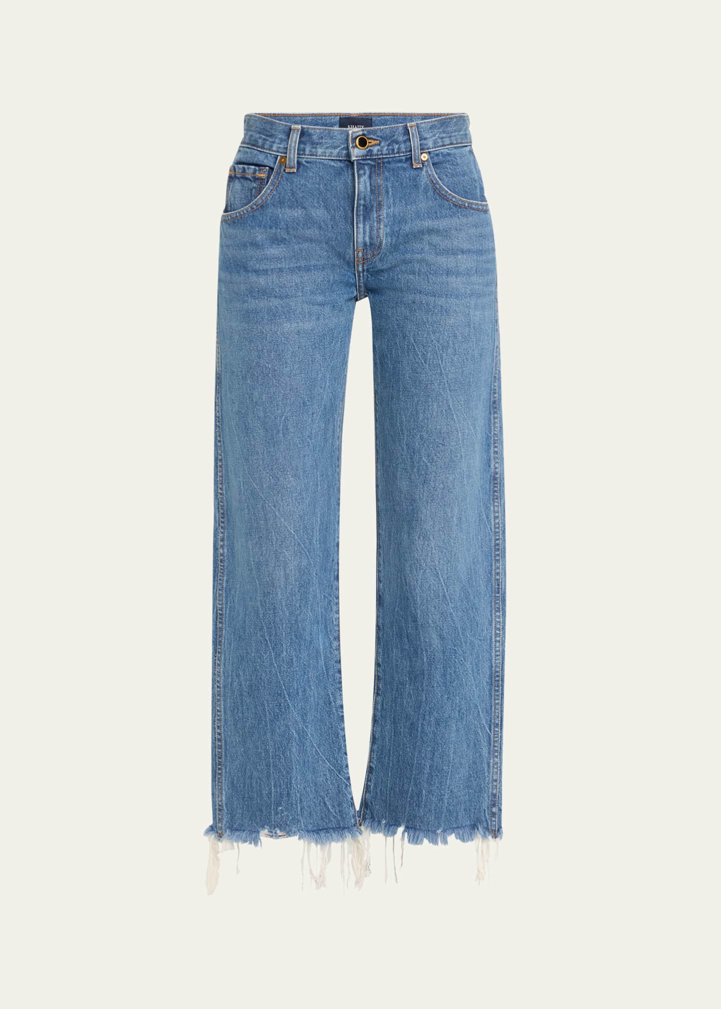 Khaite Kerrie Raw Hem Wide Leg Jeans Image 1 of 5