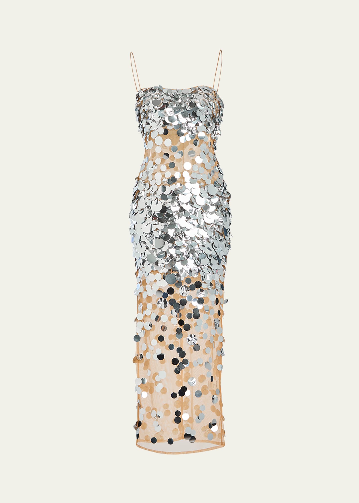 Retrofete Mischa Sequin-Embellished Sleeveless Midi Dress Image 1 of 5