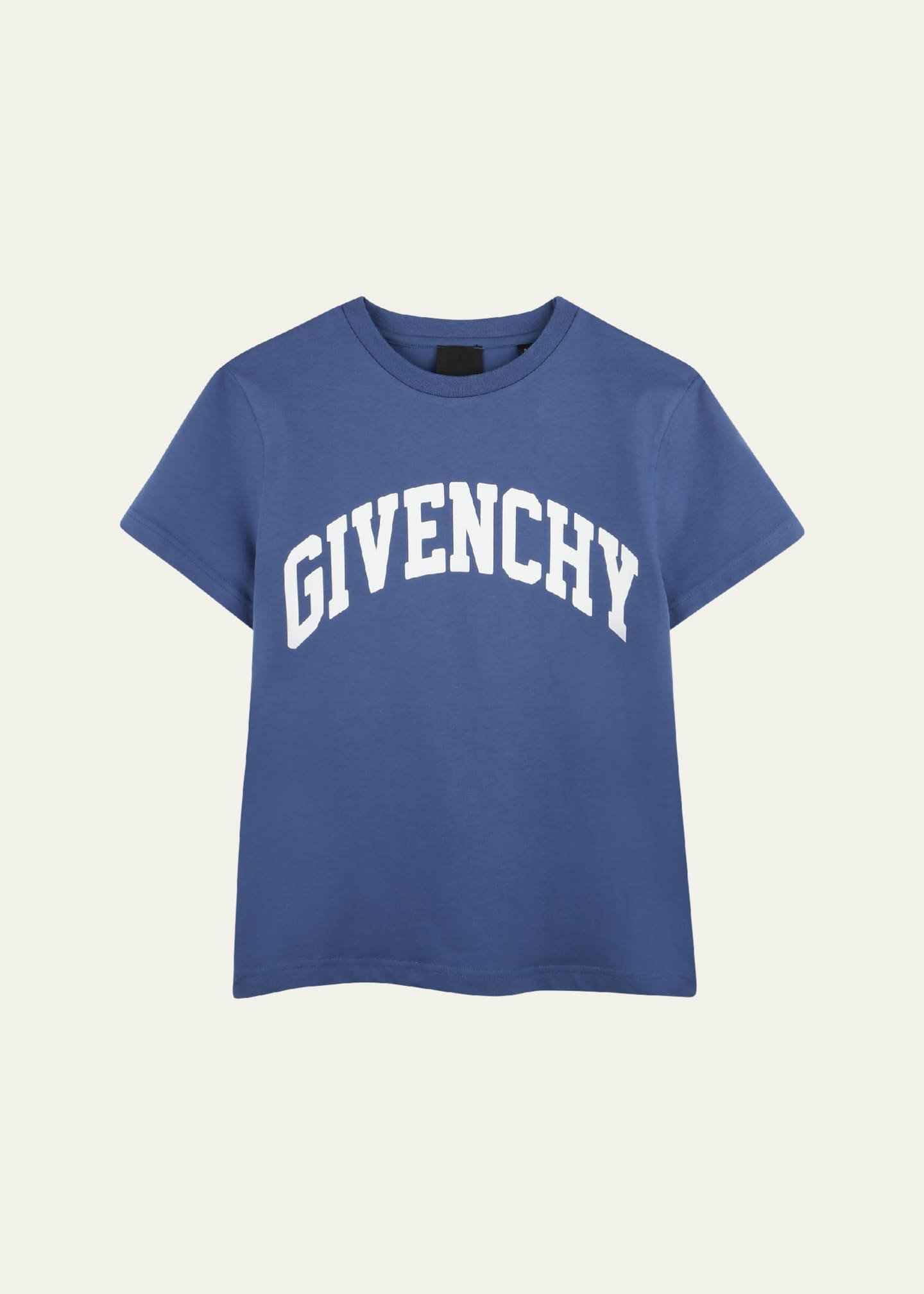 Givenchy Boy's Curved Logo-Print T-Shirt, Size 4-6 Image 1 of 2