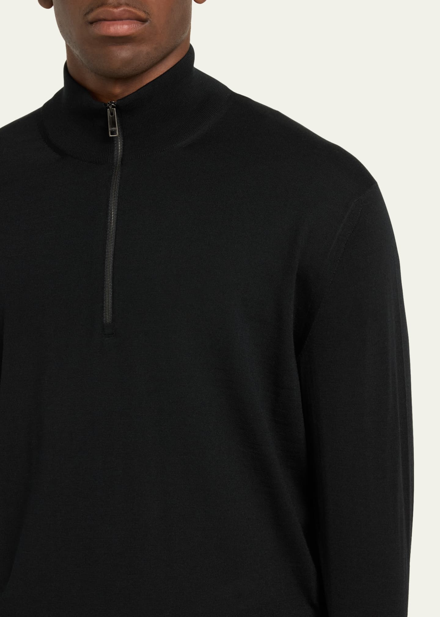 ZEGNA Men's High-Performance Wool Half-Zip Sweater ZEGNA Men's High-Performance Wool Half-Zip Sweater