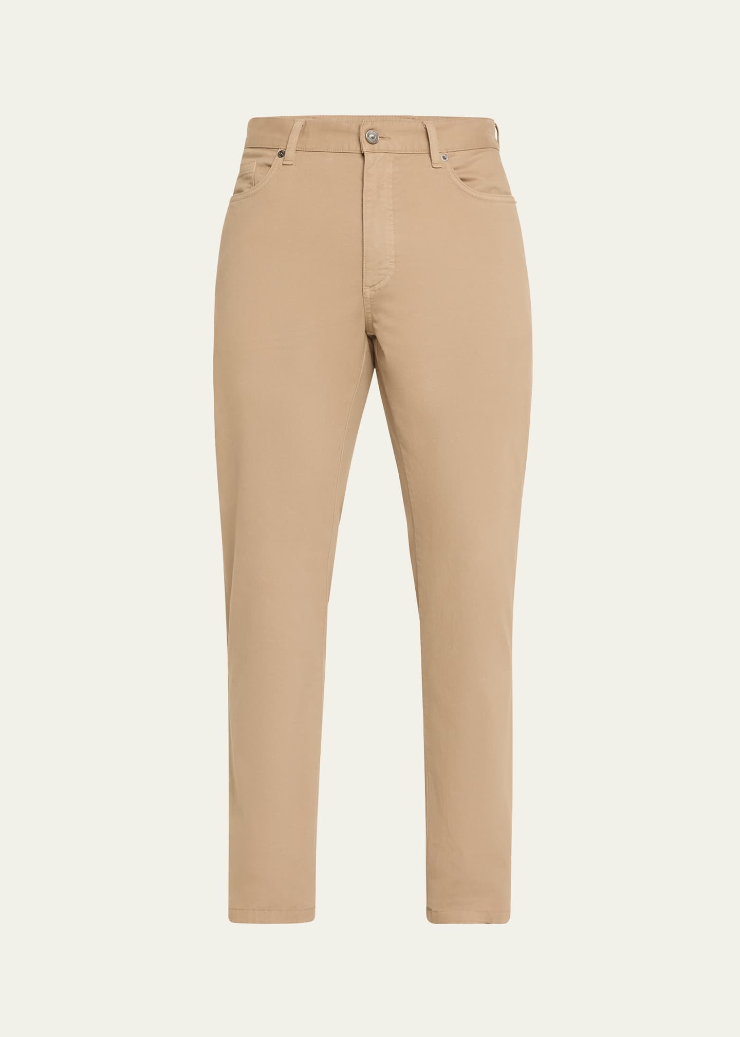 Men's Straight-Leg Cotton Gabardine Jeans