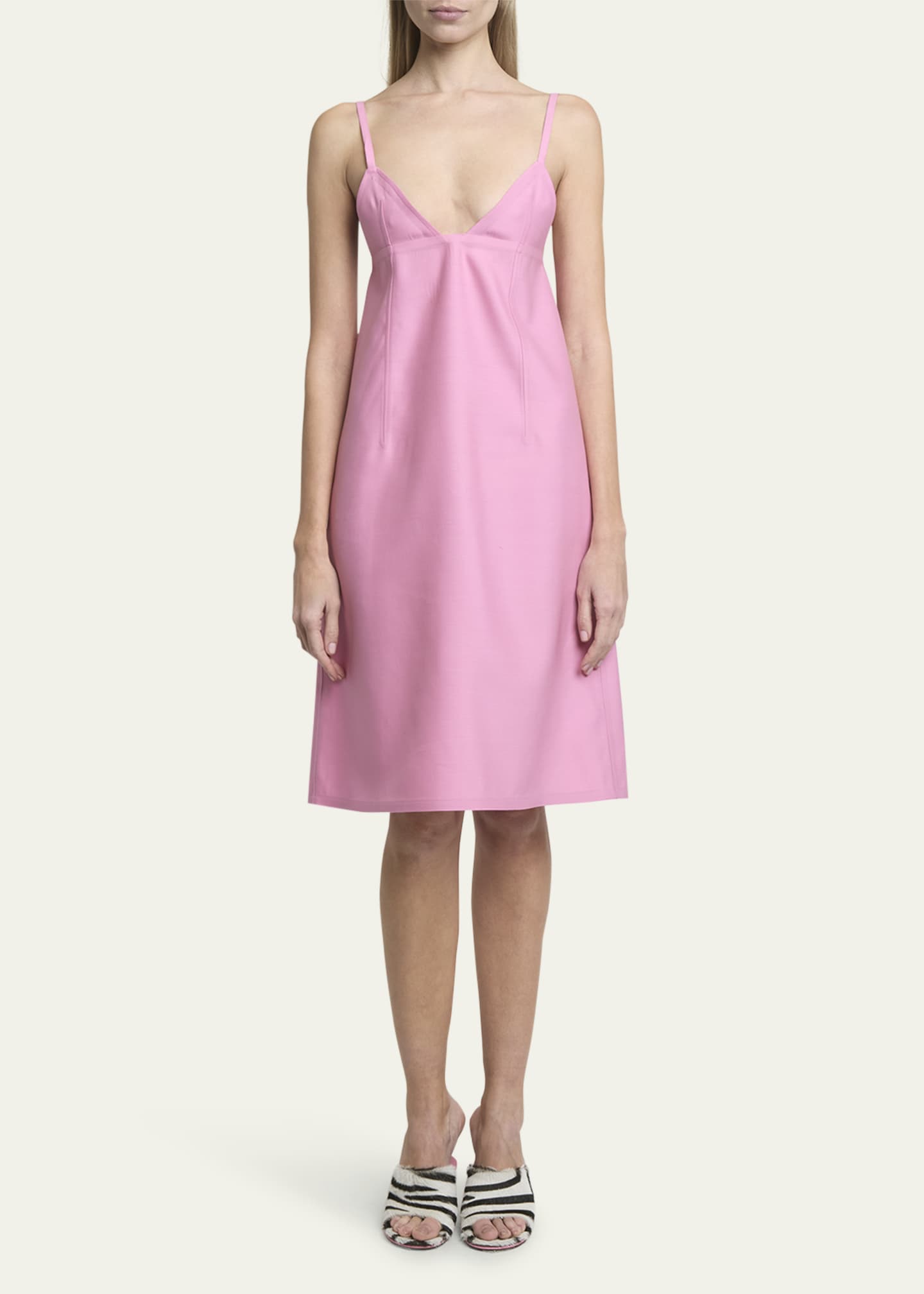 Jacquemus Camison Empire Waist Wool Dress Image 2 of 5
