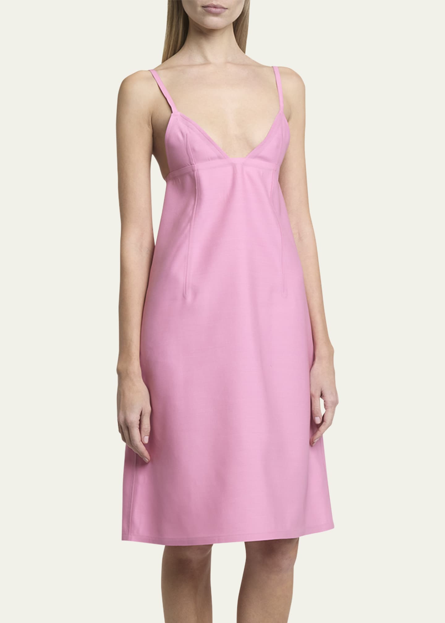 Jacquemus Camison Empire Waist Wool Dress Image 4 of 5