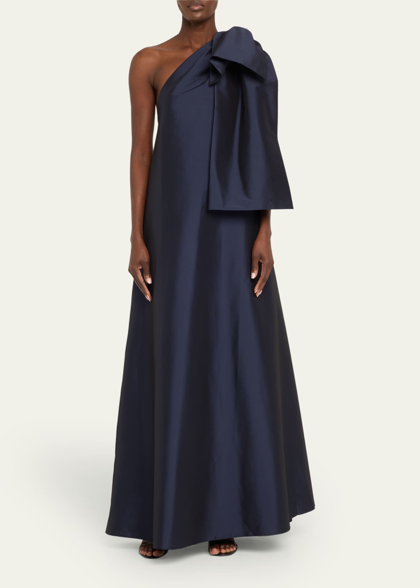 BERNADETTE One-Shoulder Bow Voluminous Gown Image 2 of 5