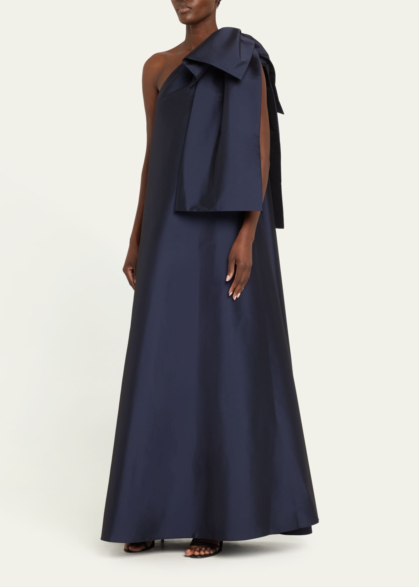 BERNADETTE One-Shoulder Bow Voluminous Gown Image 4 of 5