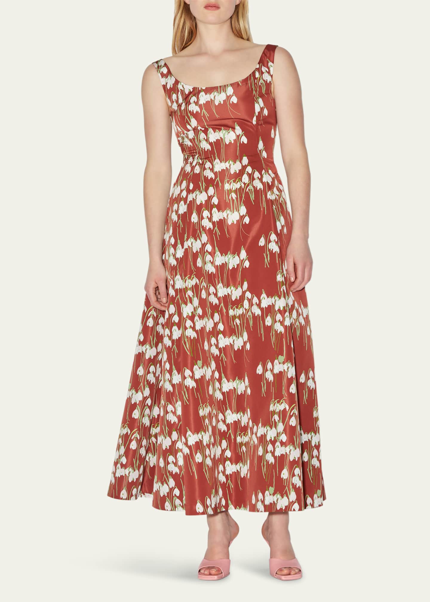 BERNADETTE Maudette Long Floral Dress Image 2 of 5