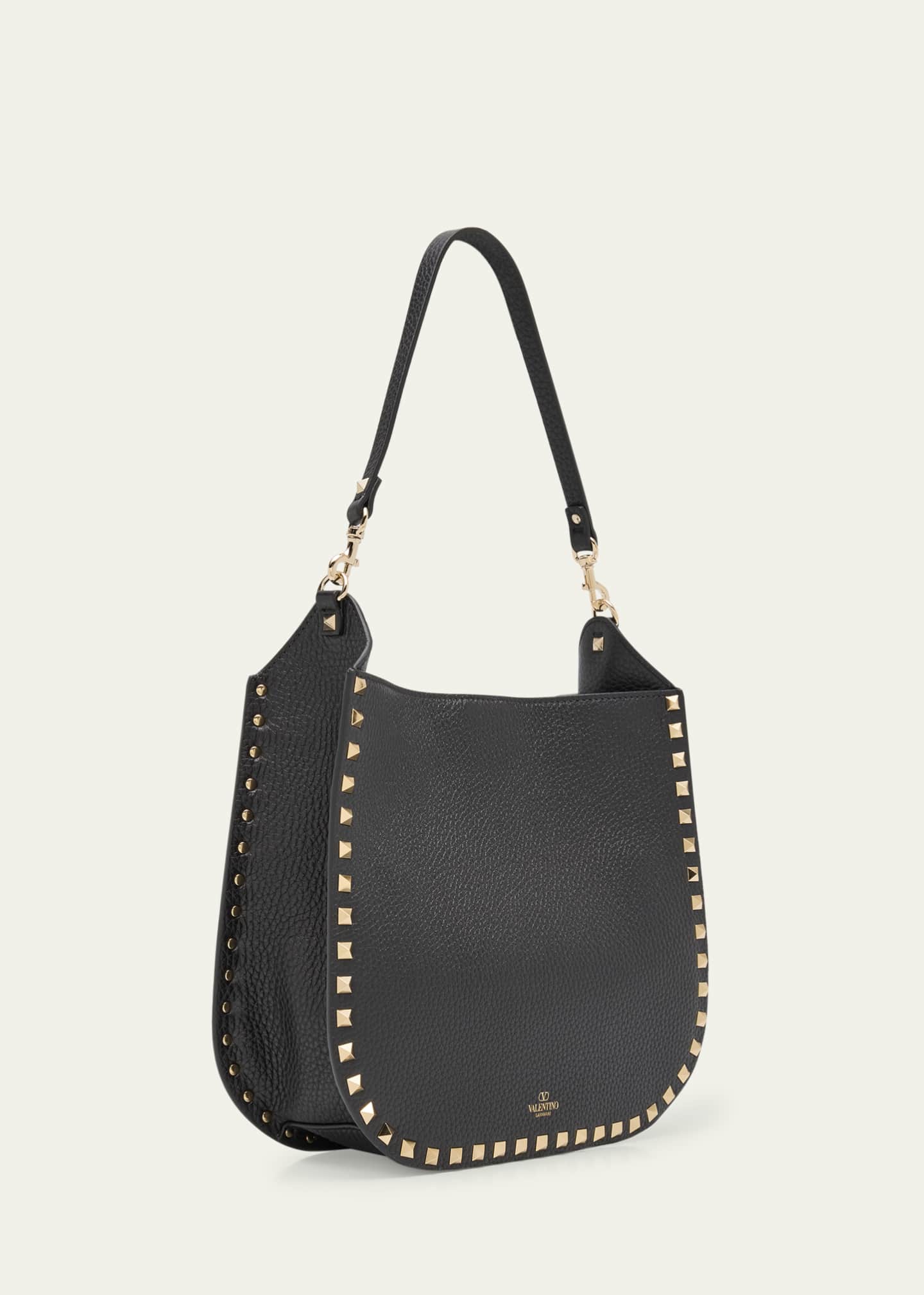 Valentino Garavani Rockstud Small Calfskin Hobo Bag Image 3 of 5
