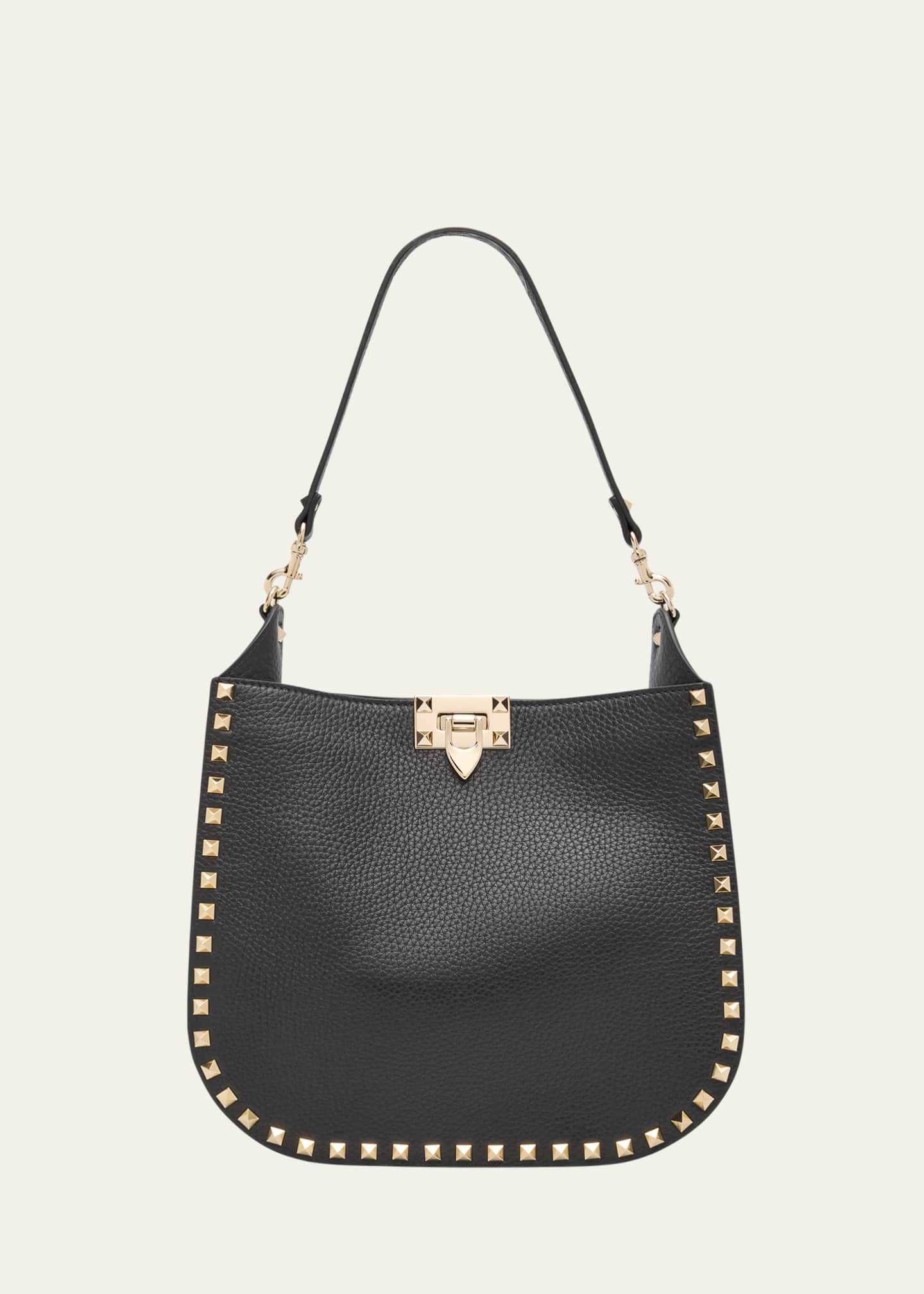 Valentino Garavani Rockstud Small Calfskin Hobo Bag Image 1 of 5