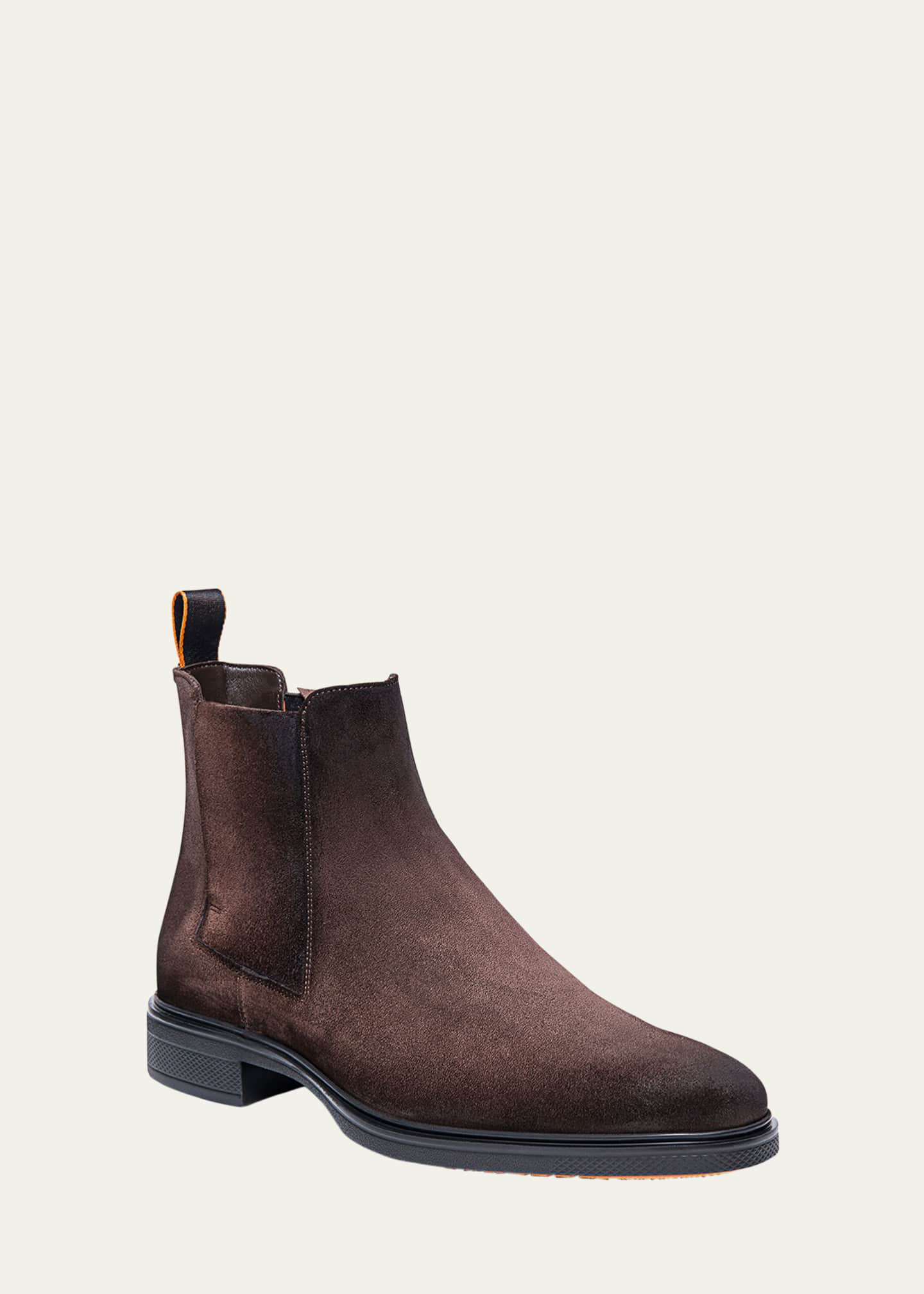 Santoni Men's Easy Suede Chelsea Boots - Bergdorf Goodman