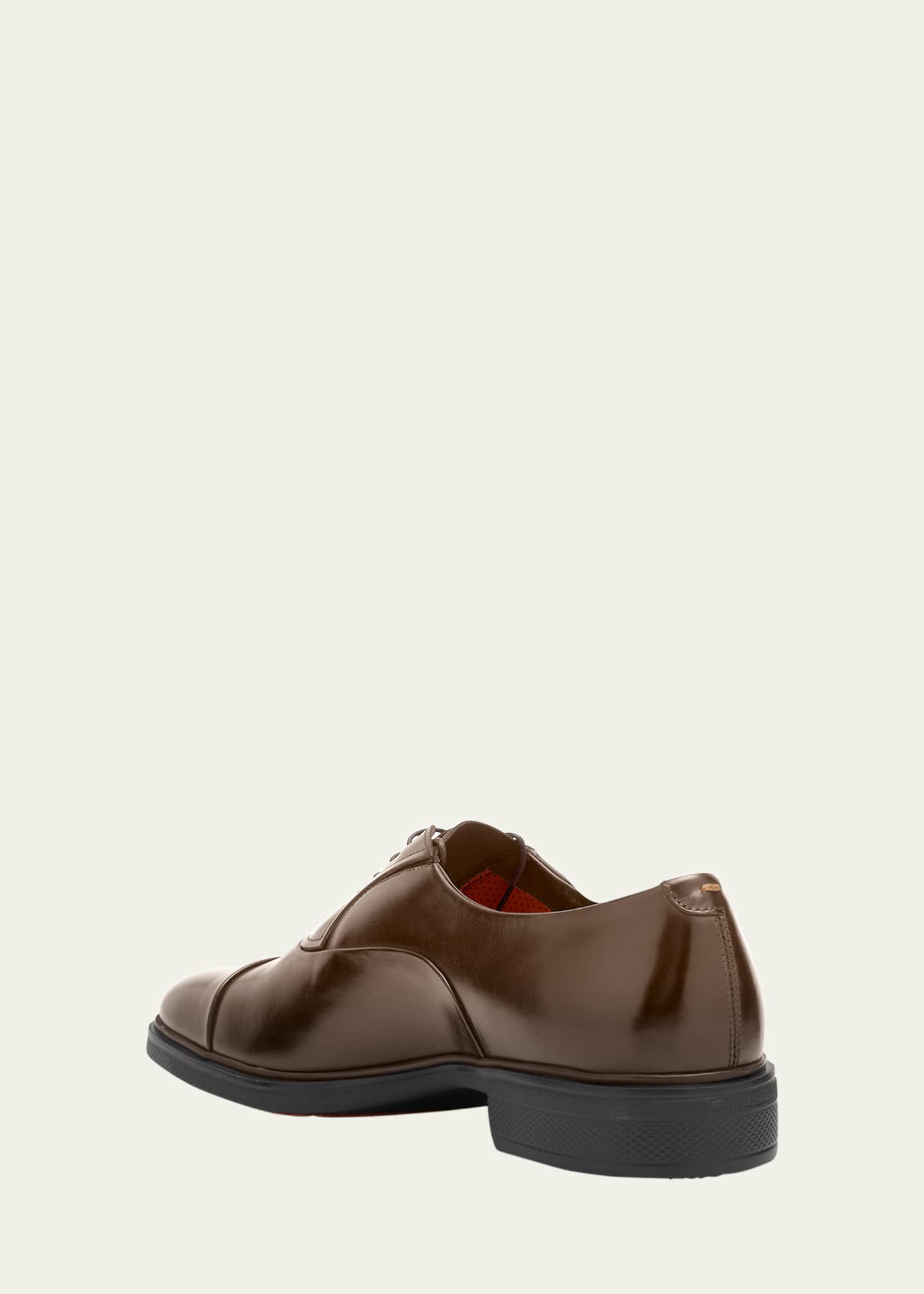 Santoni Men's Easy Leather Cap-Toe Oxfords Image 2 of 4