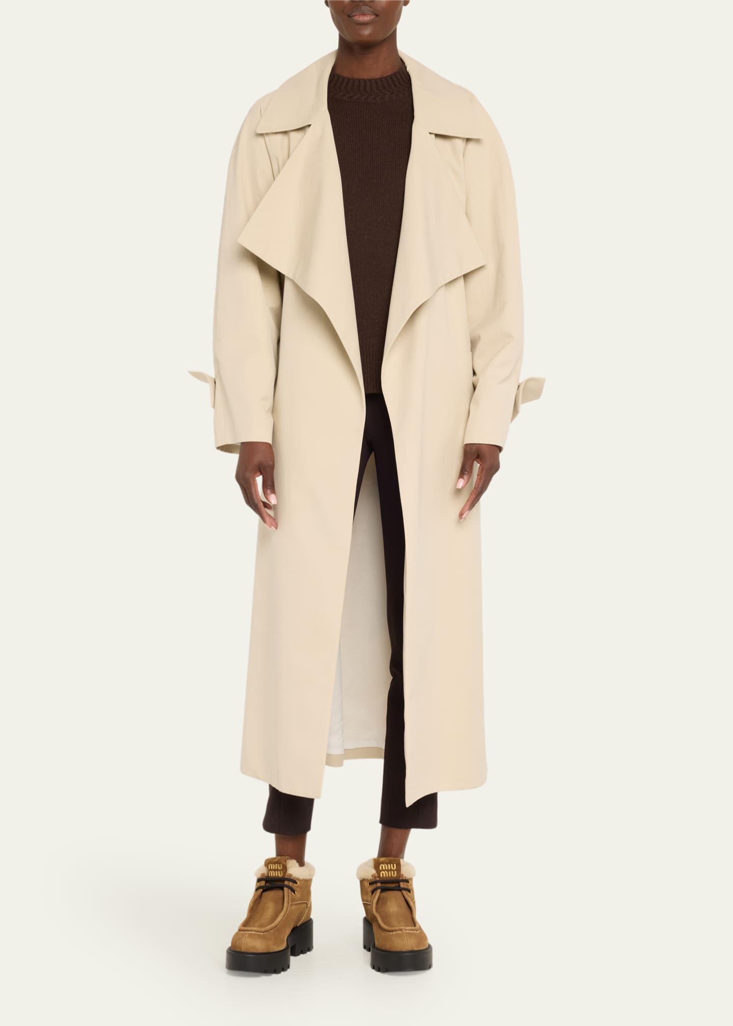 Miu Miu Suede Shearling Lace-Up Chukka Booties - Bergdorf Miu Miu Suede Shearling Lace-Up Chukka Booties - Bergdorf