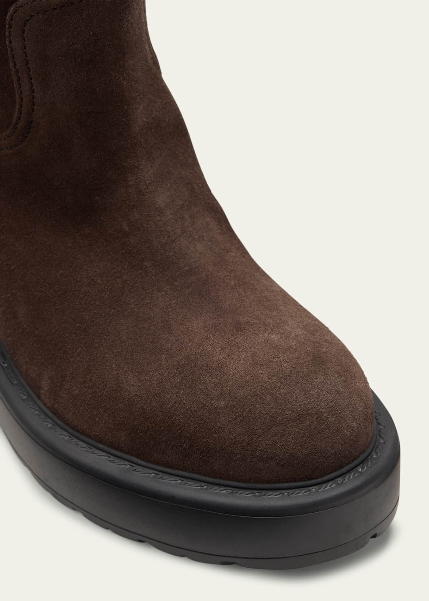 Miu Miu Suede Tall Moto Boots - Bergdorf Goodman