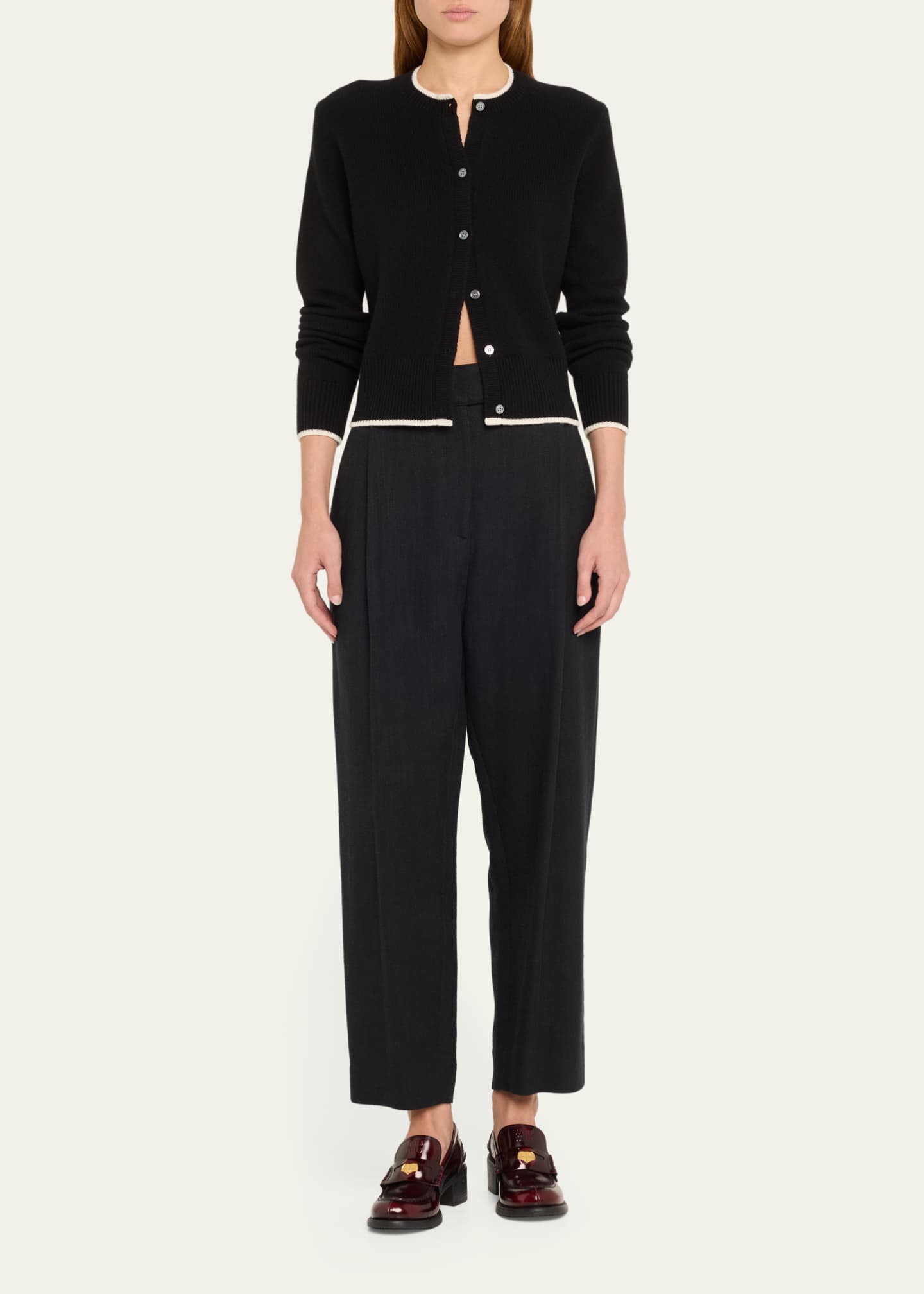 Miu Miu Leather Heeled Penny Loafers Image 3 of 5