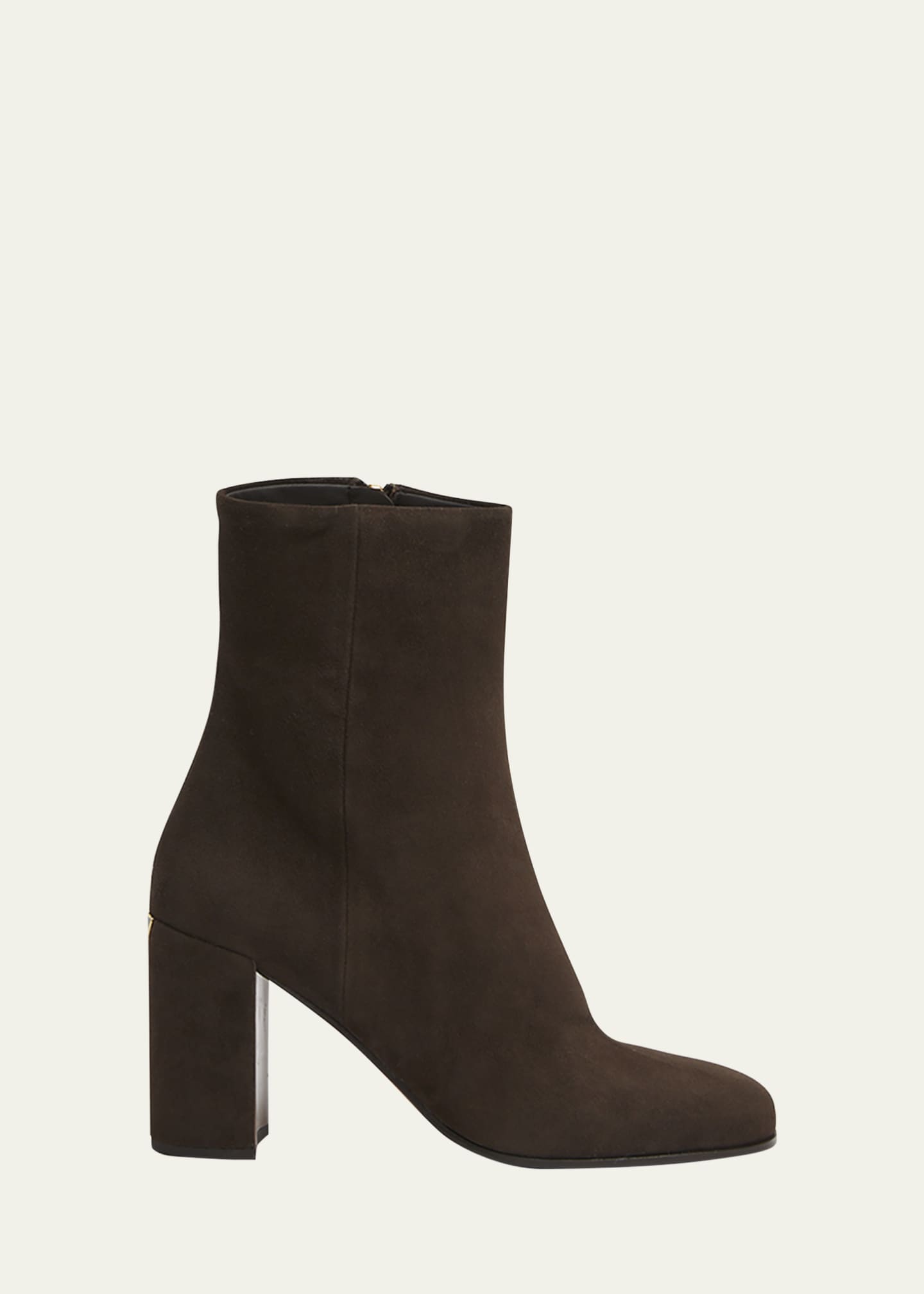 Suede block heel ankle boots on sale