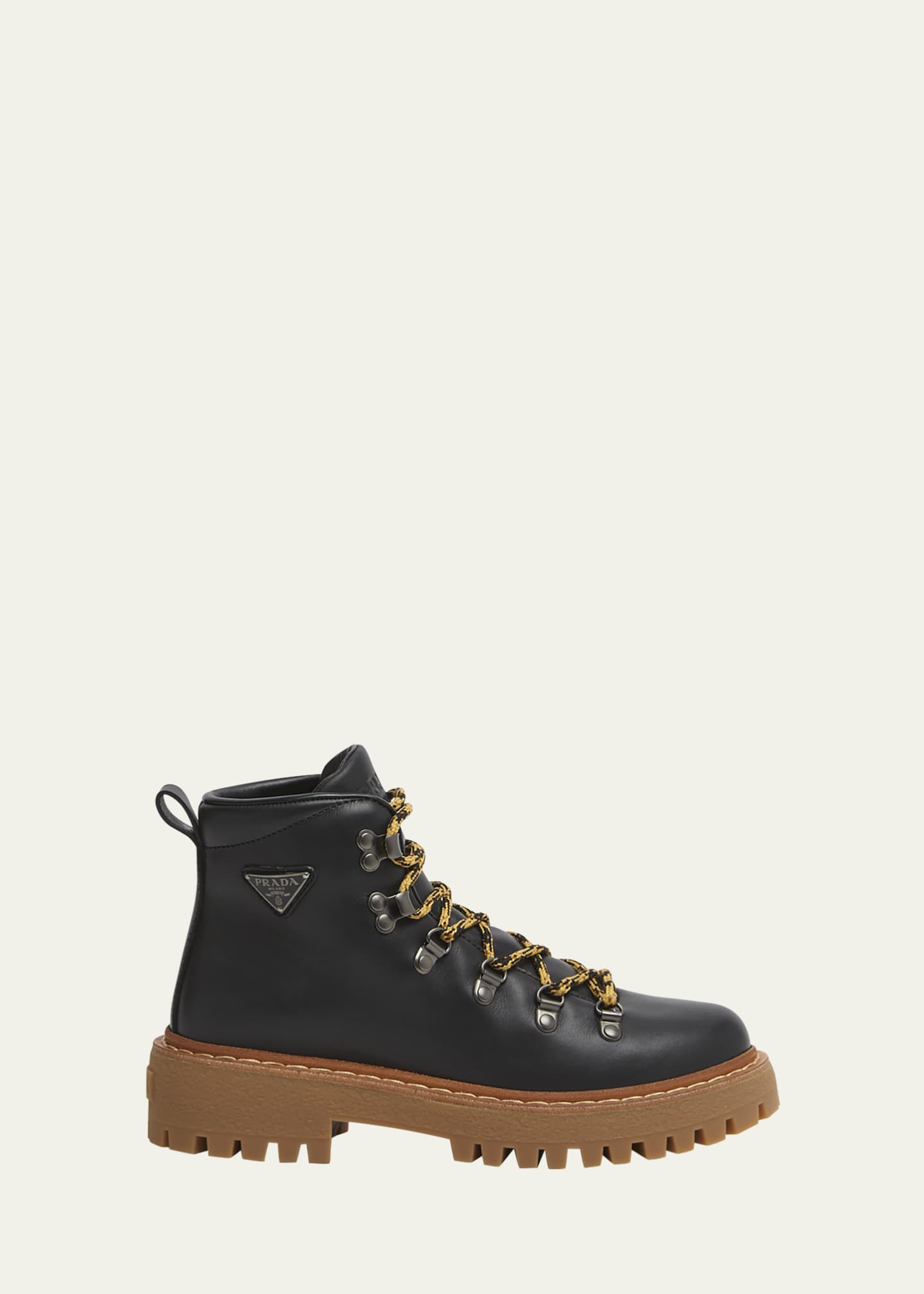Prada St. Moritz Calfskin Hiker Boots
